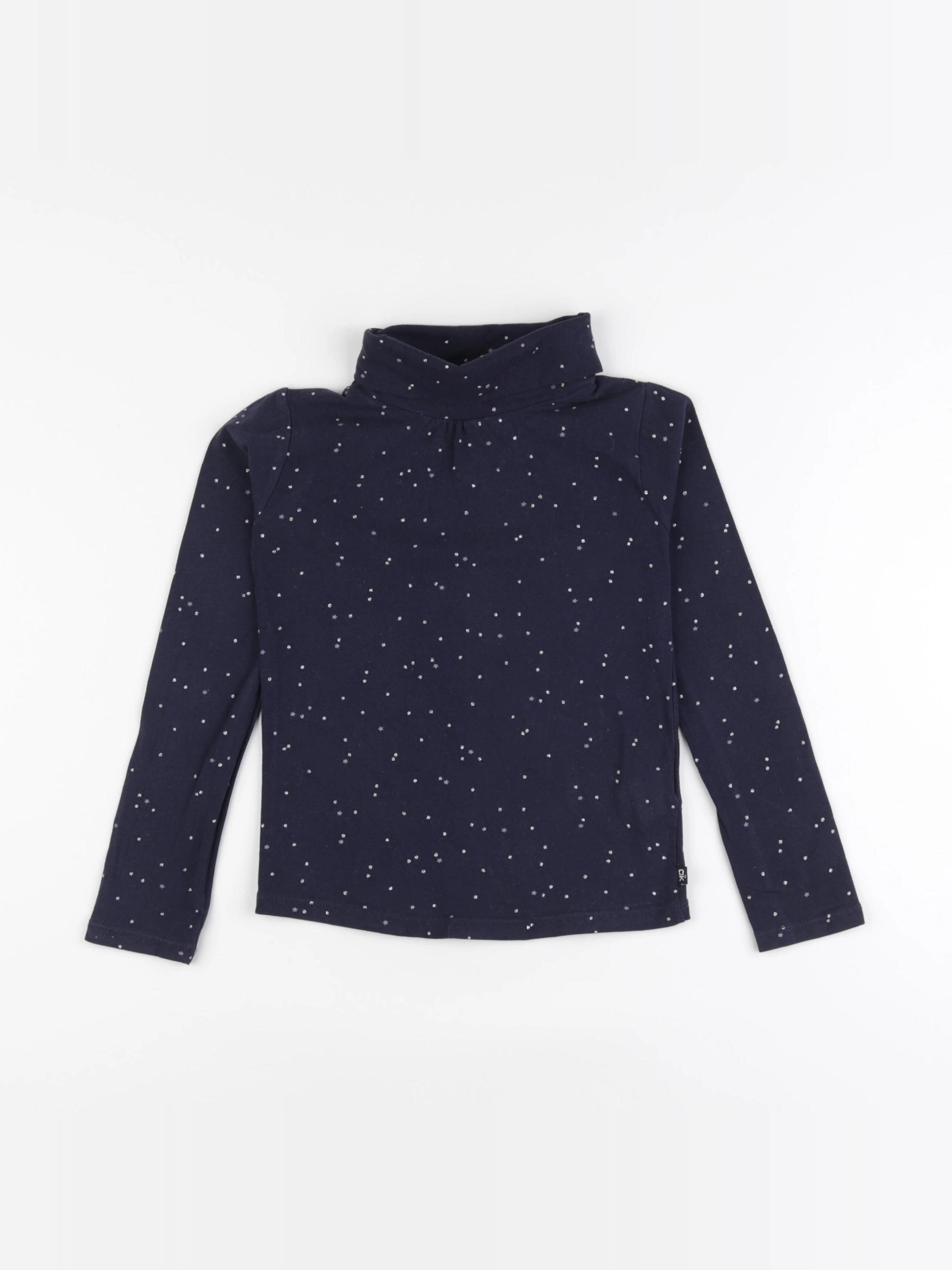 Okaidi - sous-pull bleu, argent - 6 ans