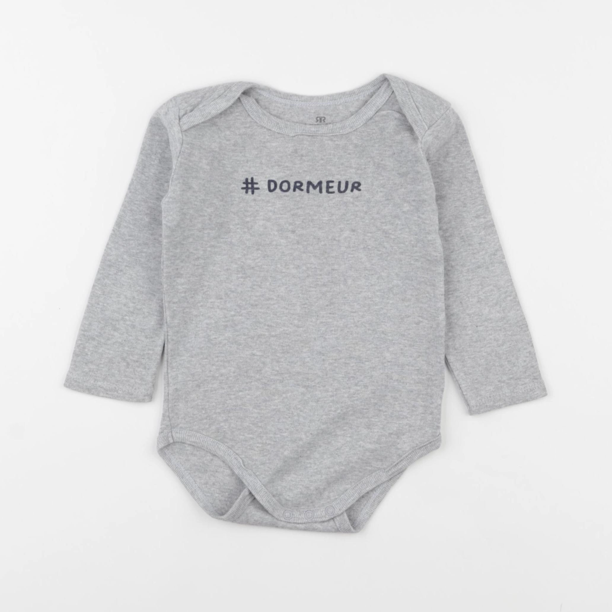 La Redoute - body gris - 18 mois
