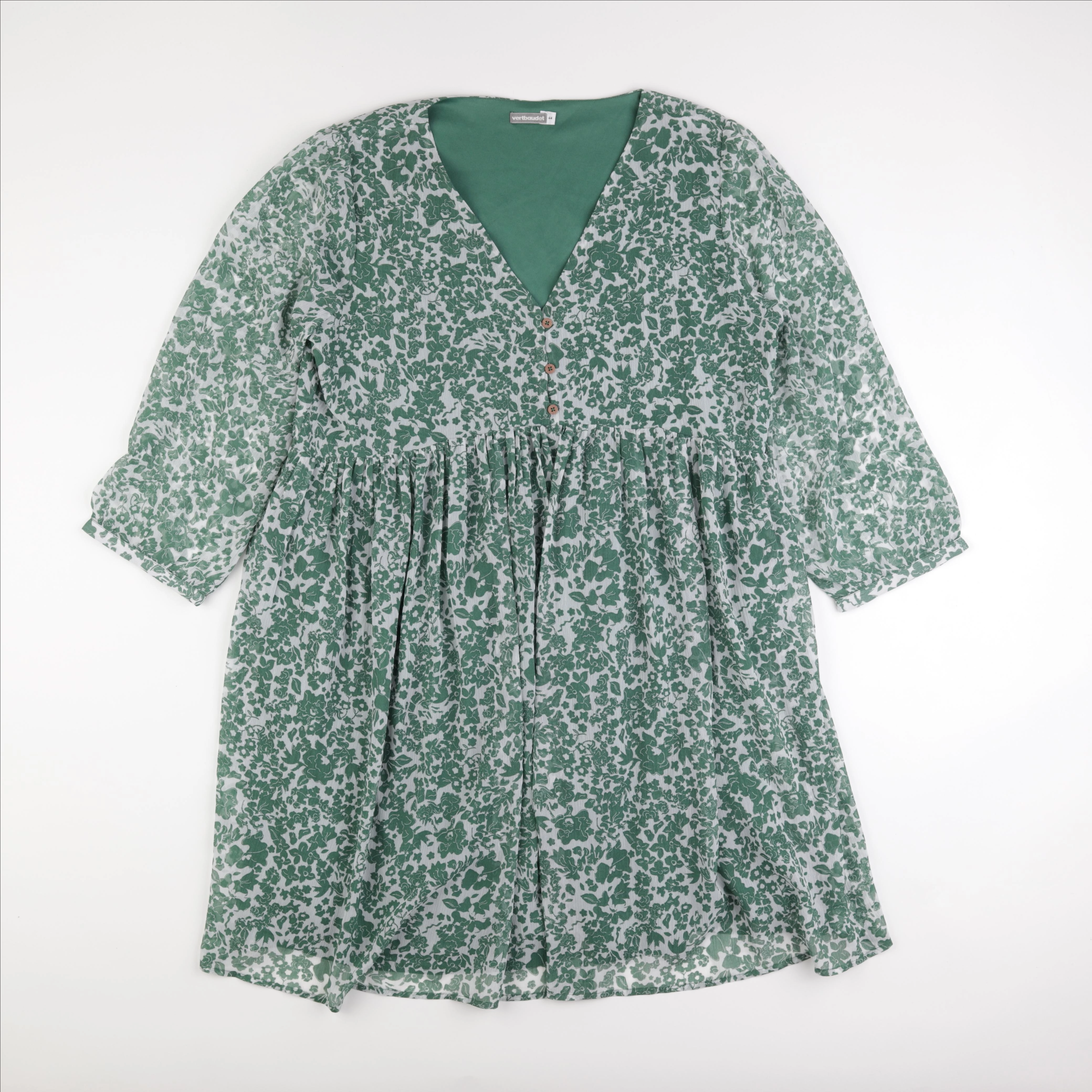 Vertbaudet - robe grossesse vert, blanc - 44