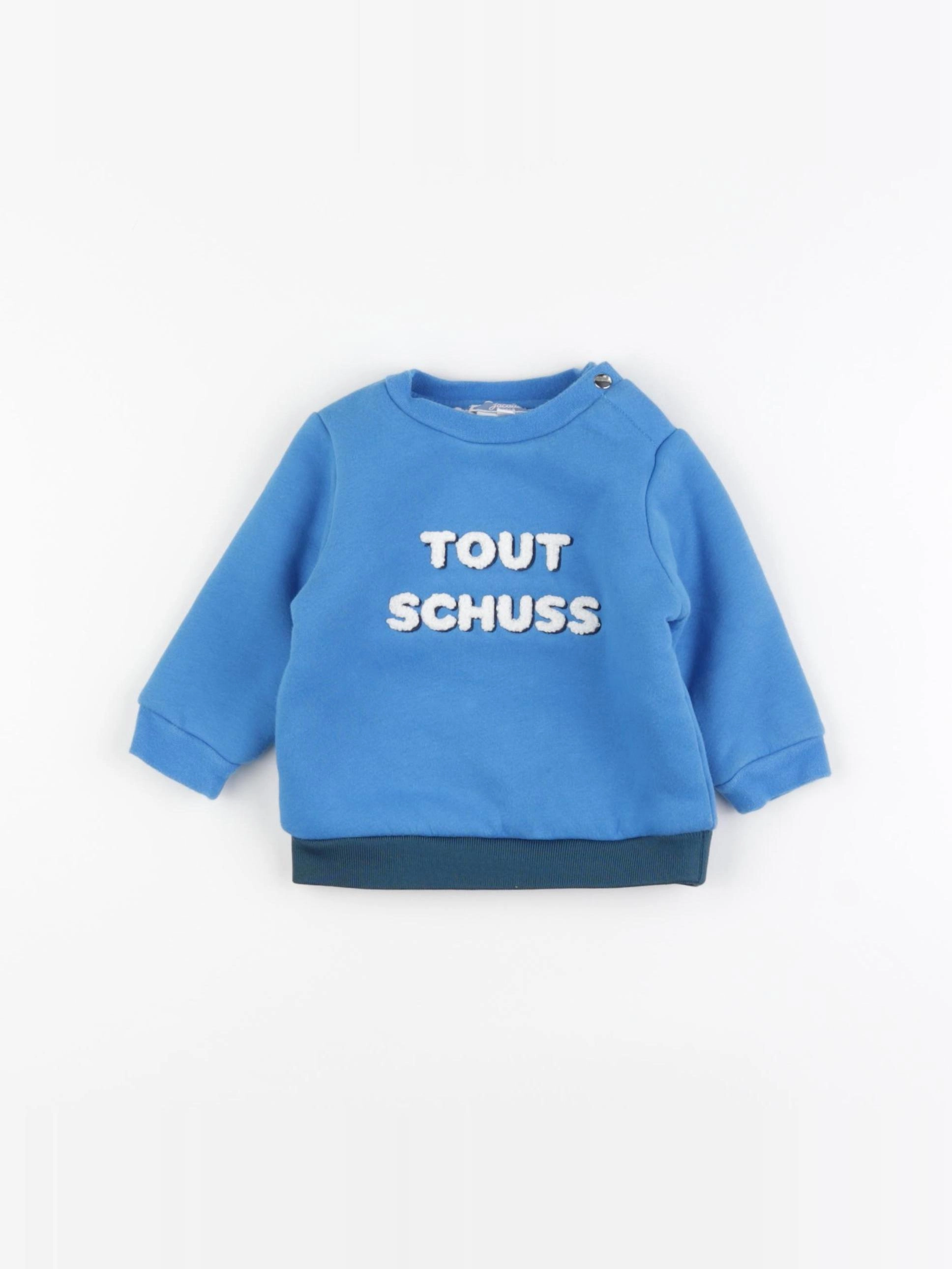 Jacadi - sweat bleu - 6 mois