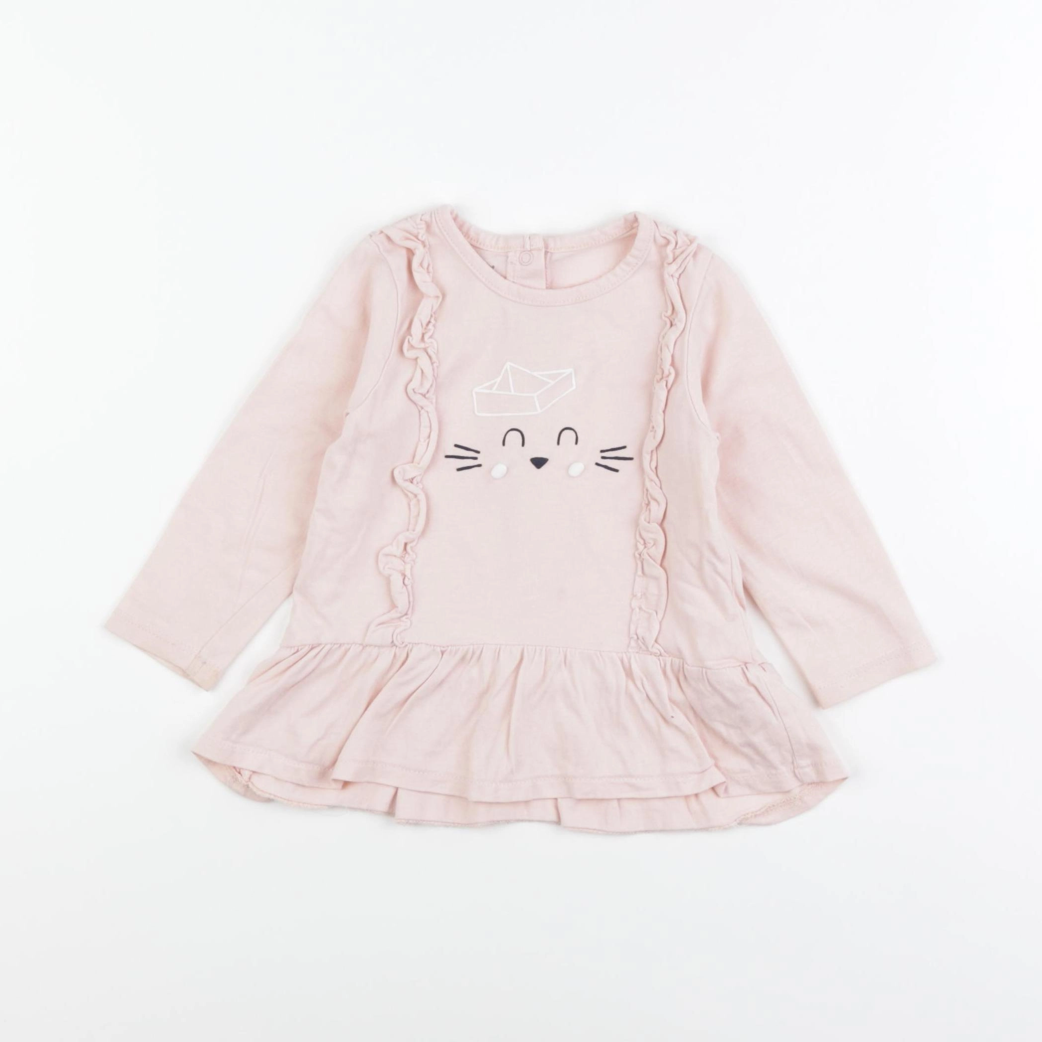Vertbaudet - tee-shirt rose - 12 mois