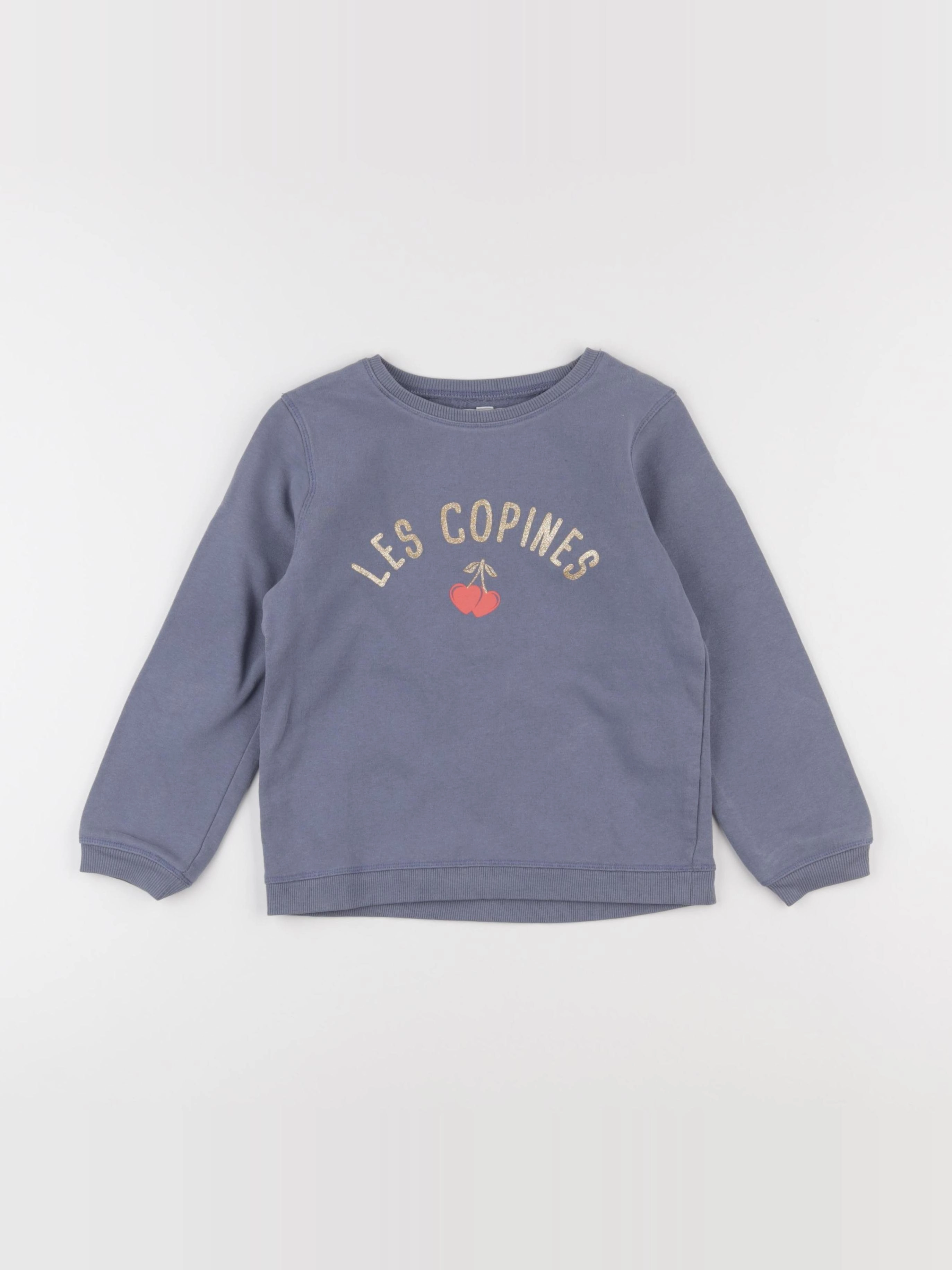 Vertbaudet - sweat bleu - 6 ans
