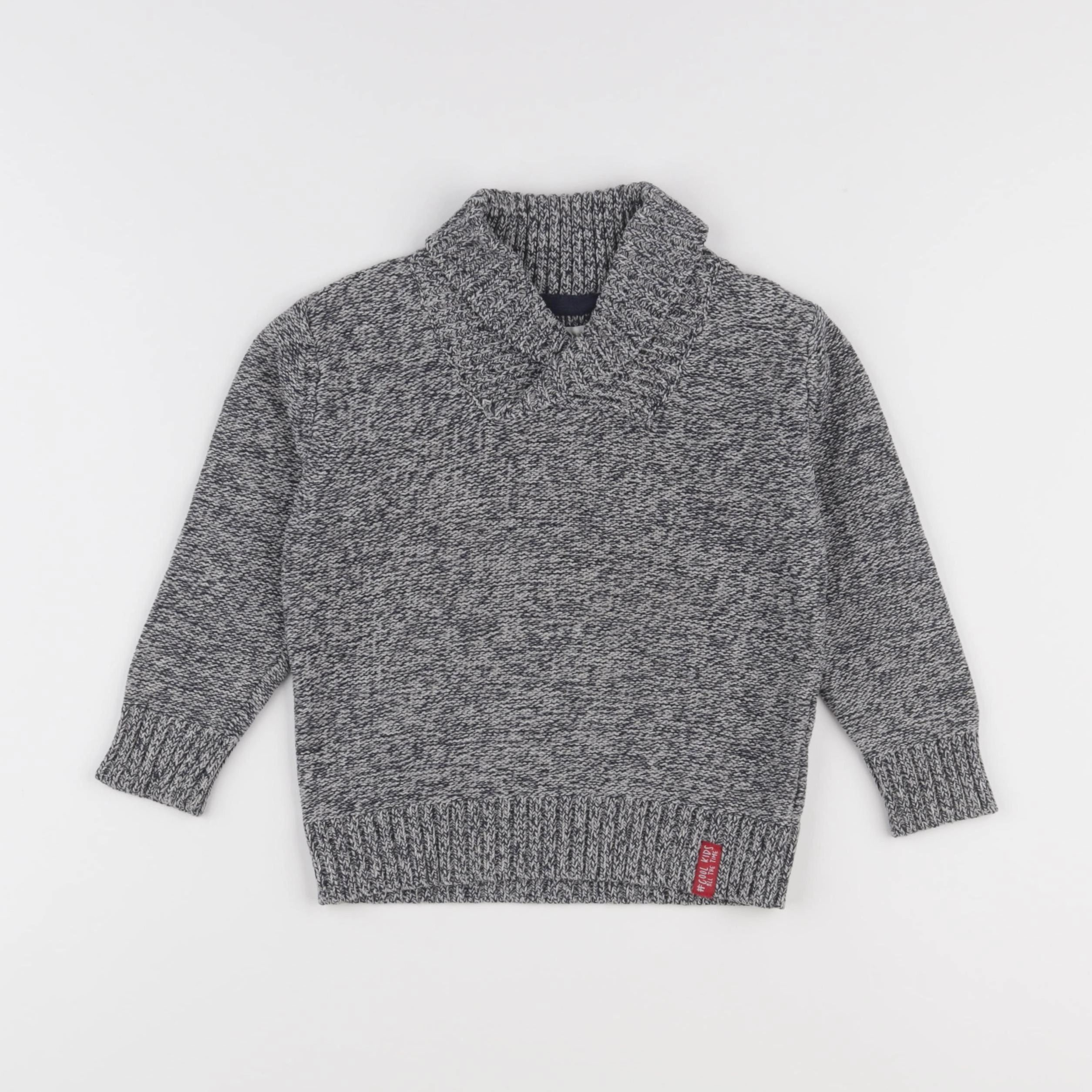 Vertbaudet - pull gris - 4 ans