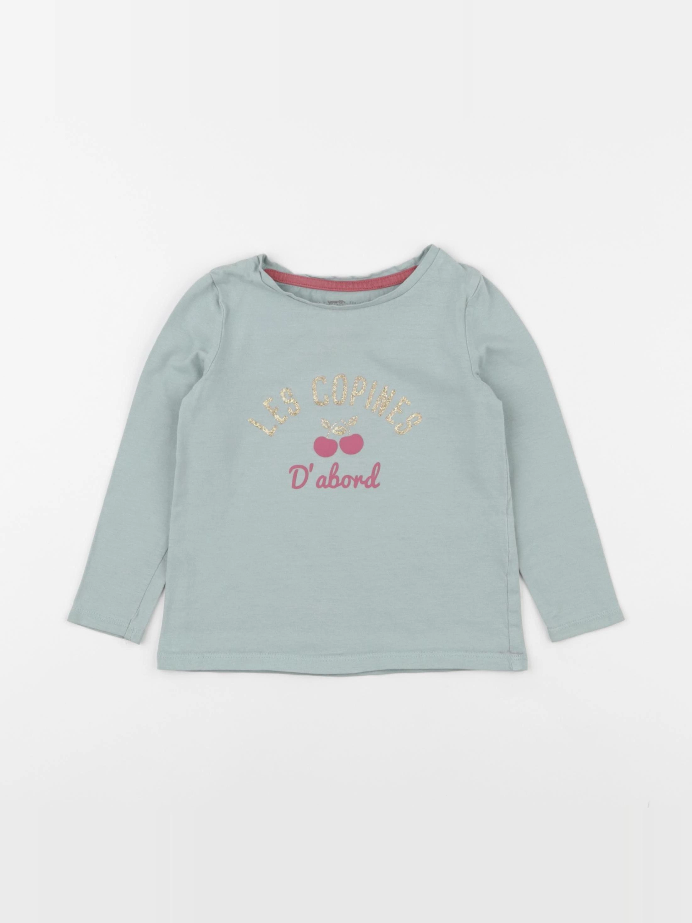 Vertbaudet - tee-shirt vert - 2 ans