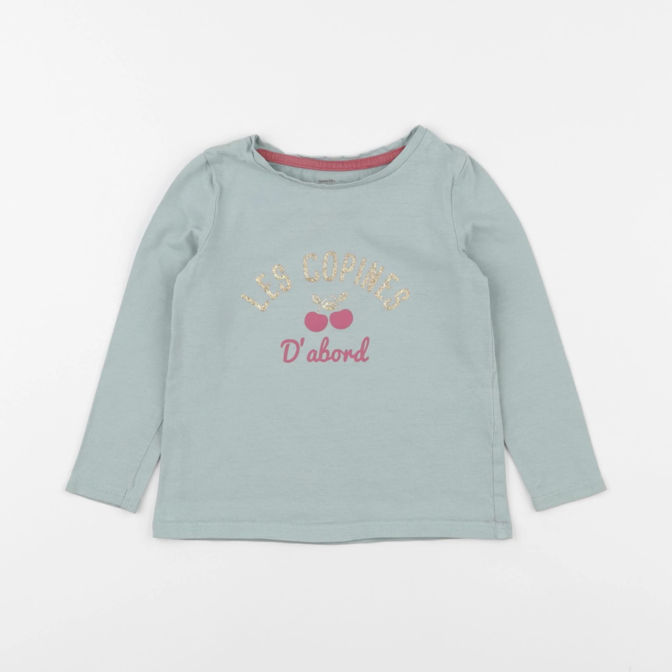 Vertbaudet - tee-shirt vert - 2 ans