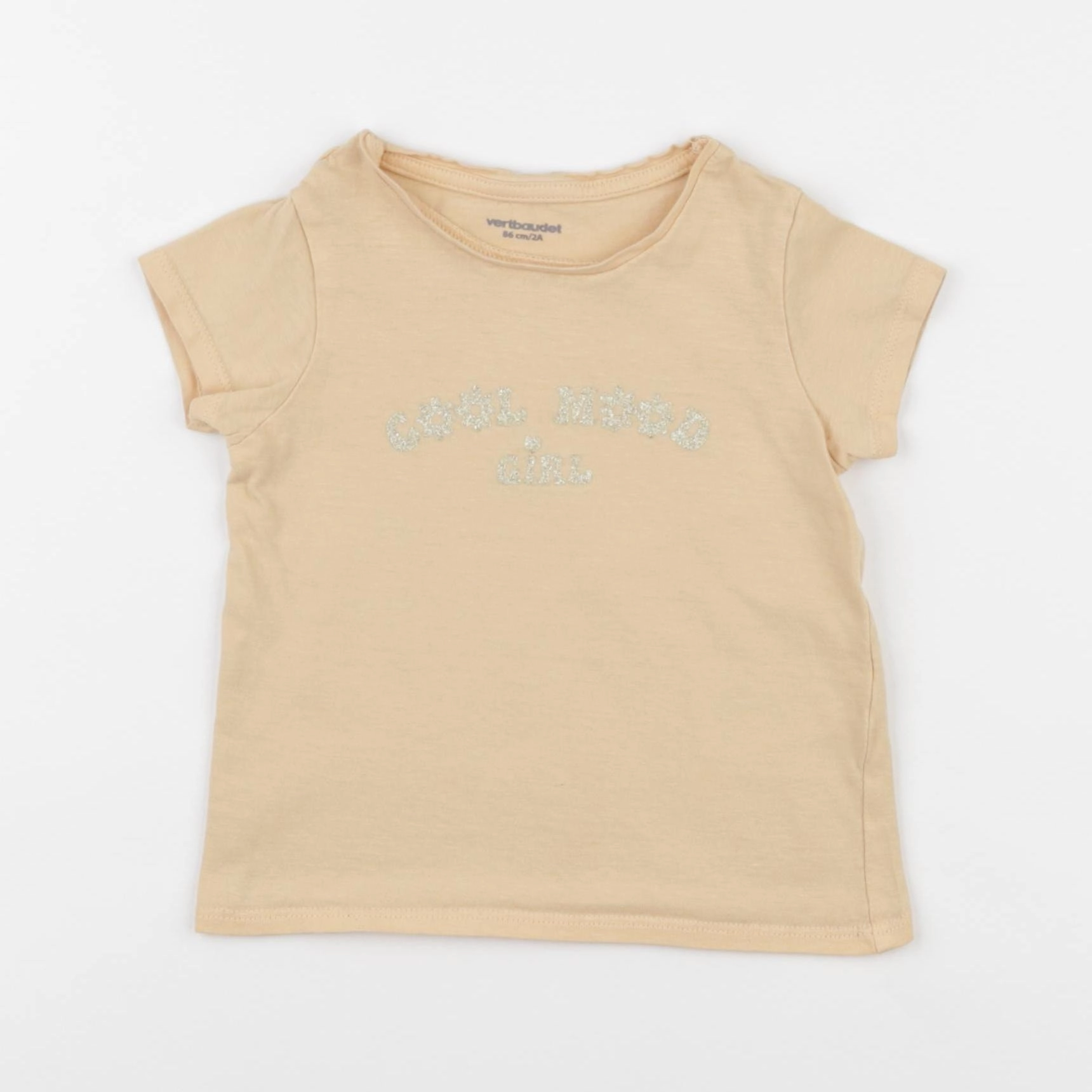 Vertbaudet - tee-shirt jaune - 2 ans