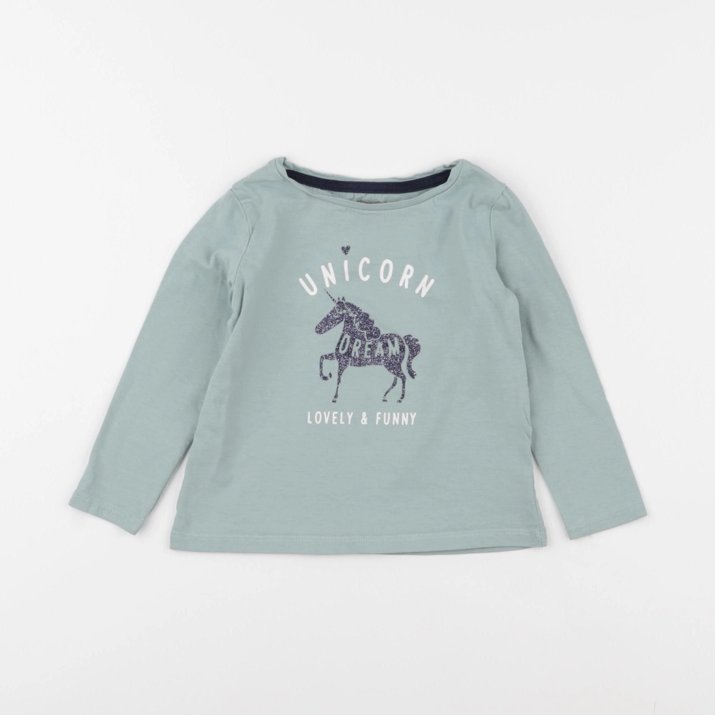 Vertbaudet - tee-shirt vert - 2 ans