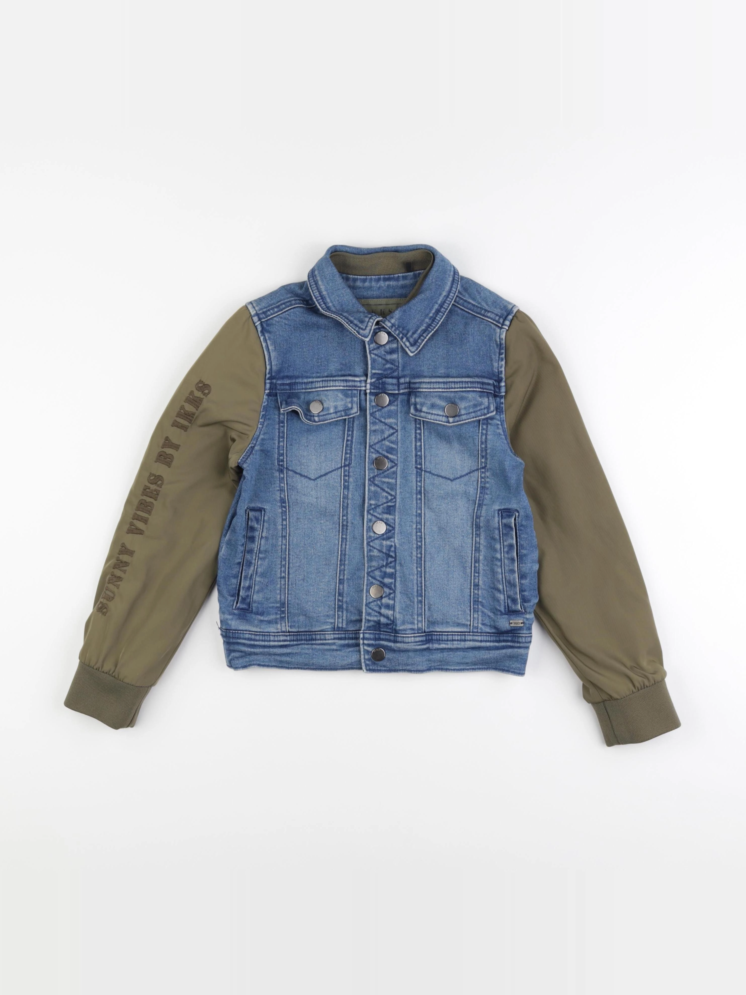 IKKS - veste bleu, vert - 8 ans