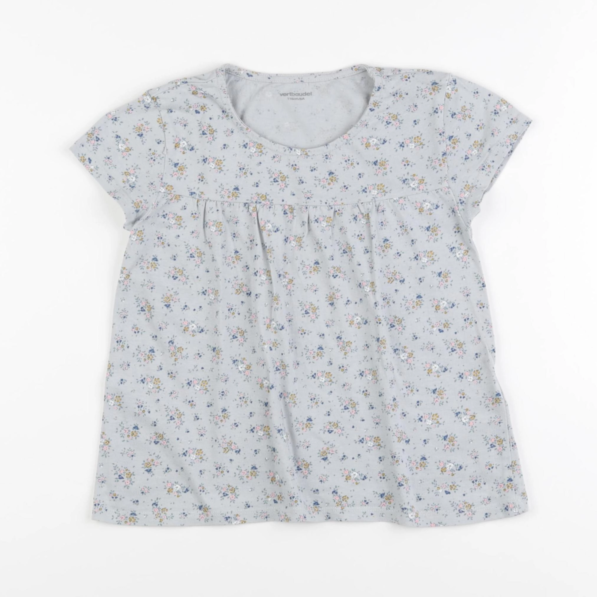 Vertbaudet - tee-shirt bleu - 6 ans