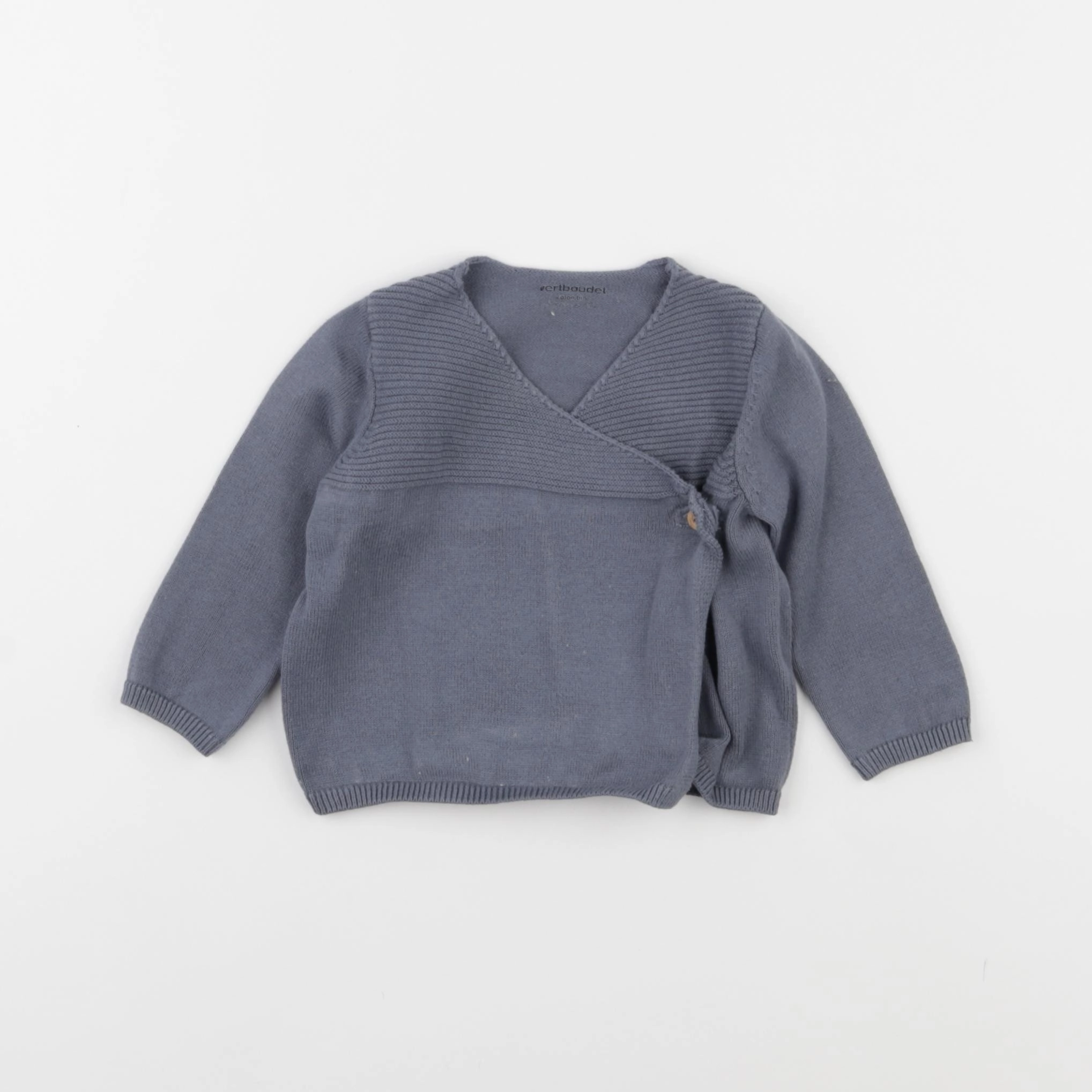 Vertbaudet - gilet bleu - 3 mois