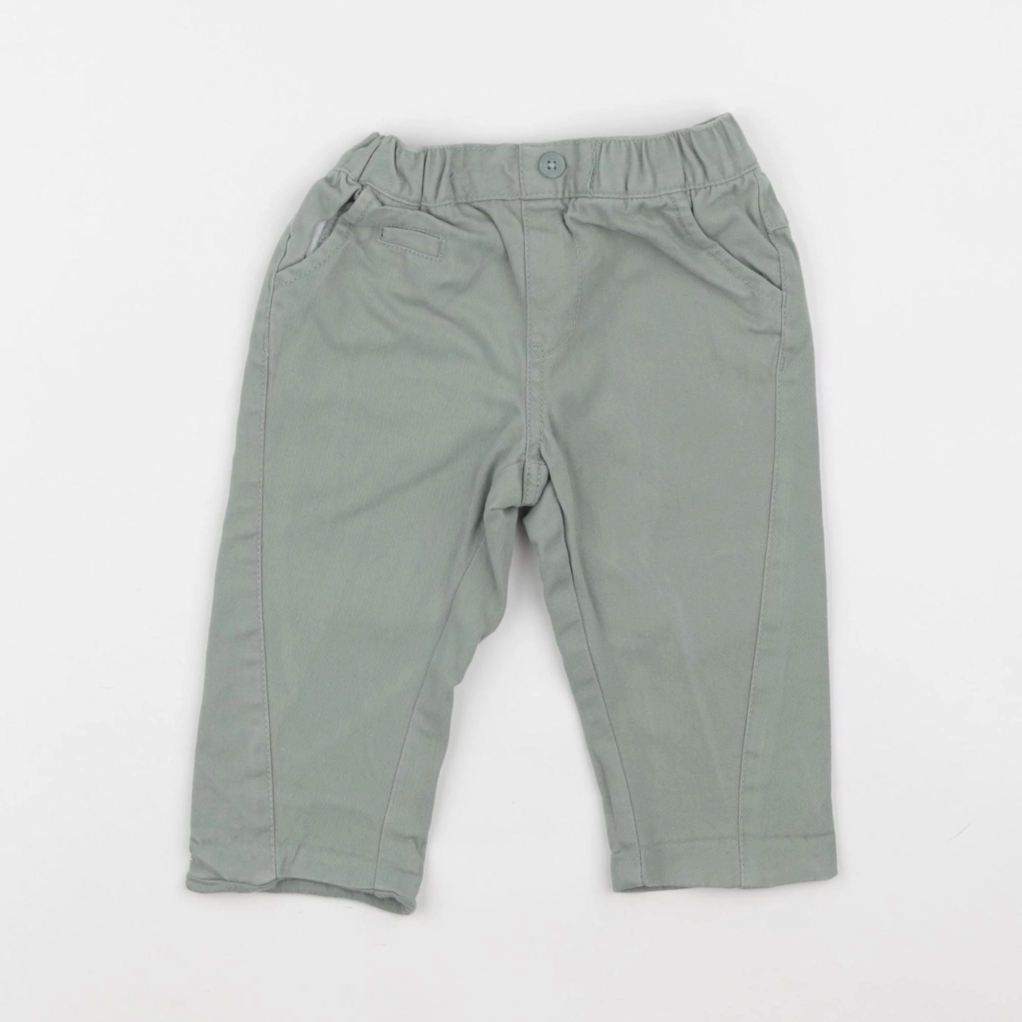Vertbaudet - pantalon vert - 9 mois