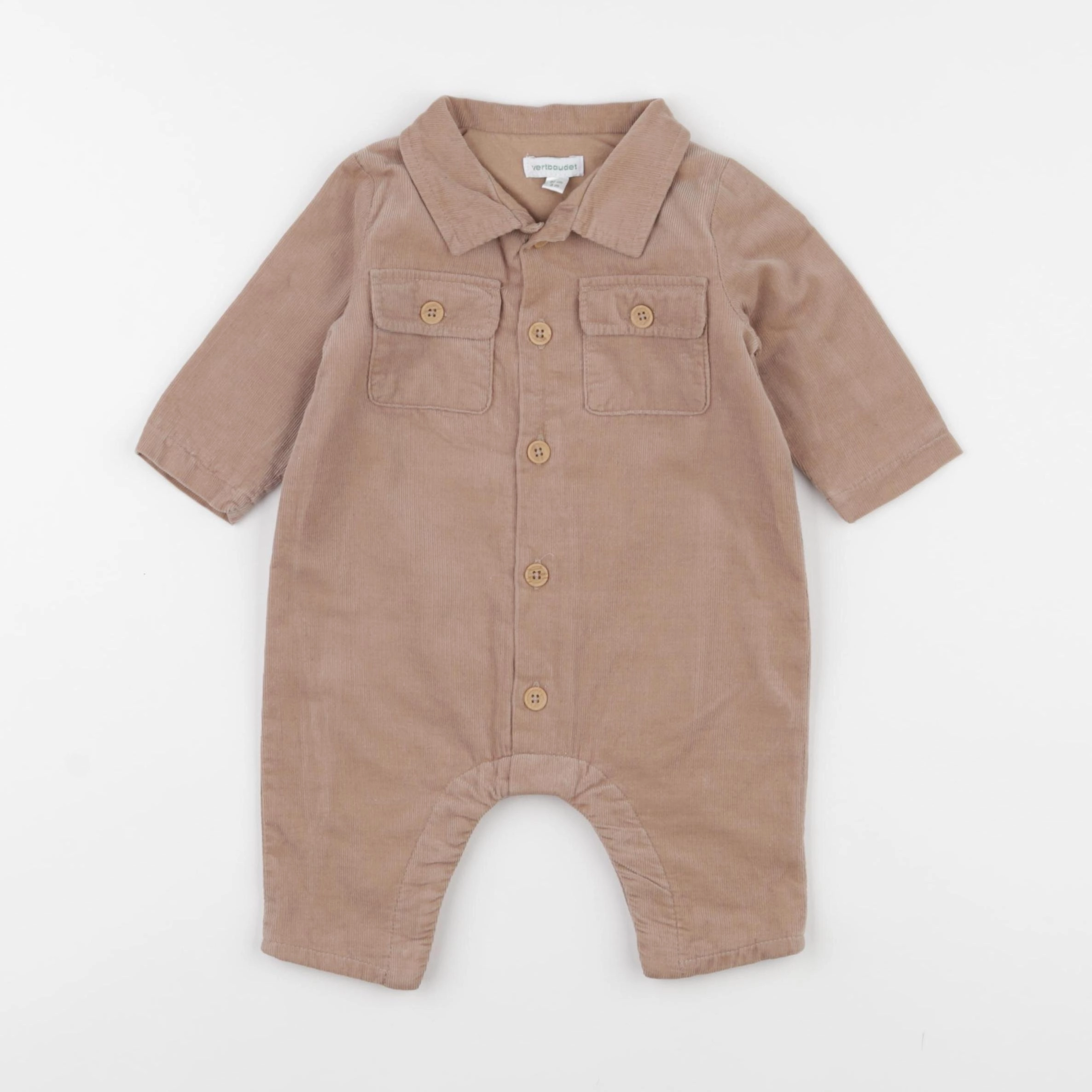 Vertbaudet - combinaison marron - 3 mois