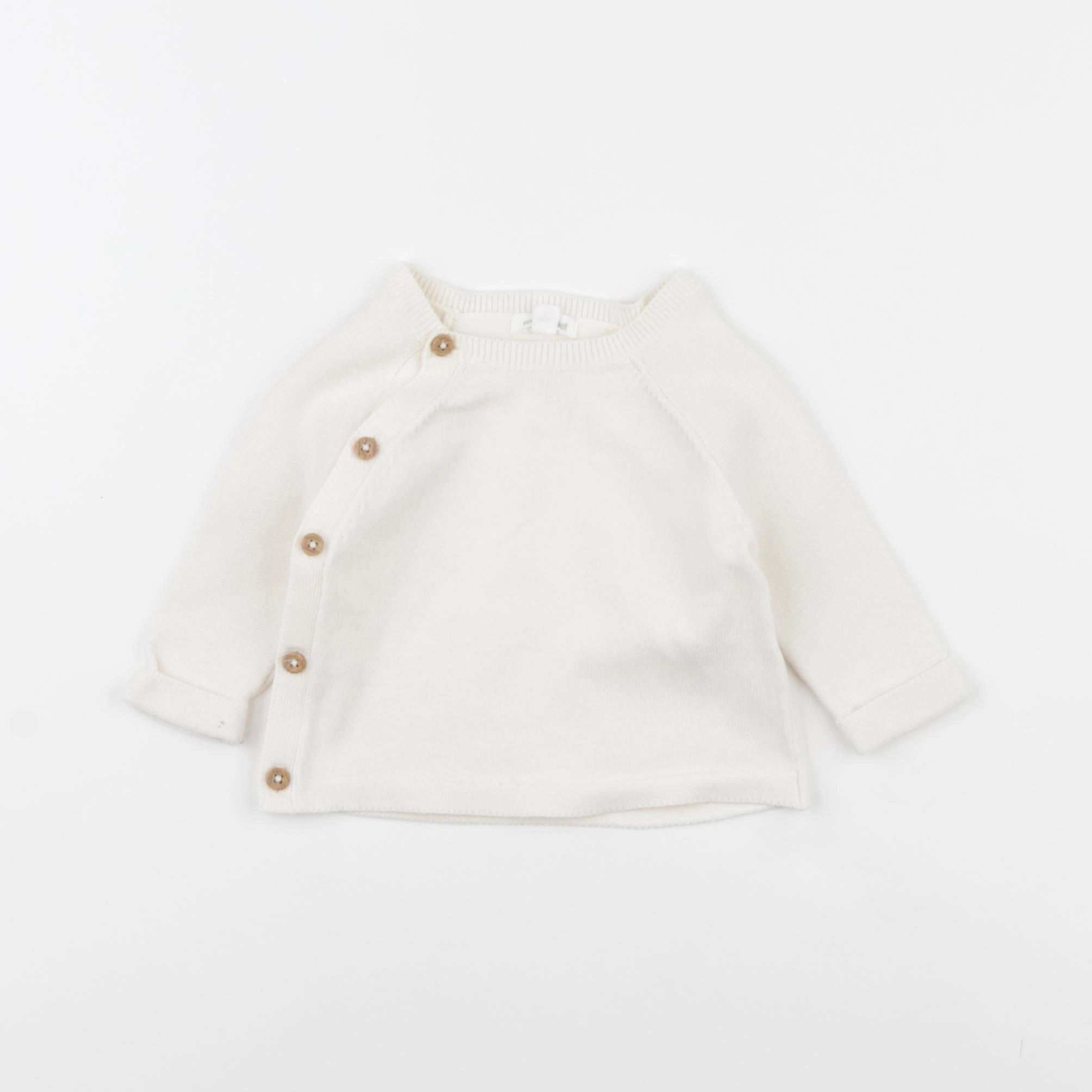 Vertbaudet - pull beige - 3 mois