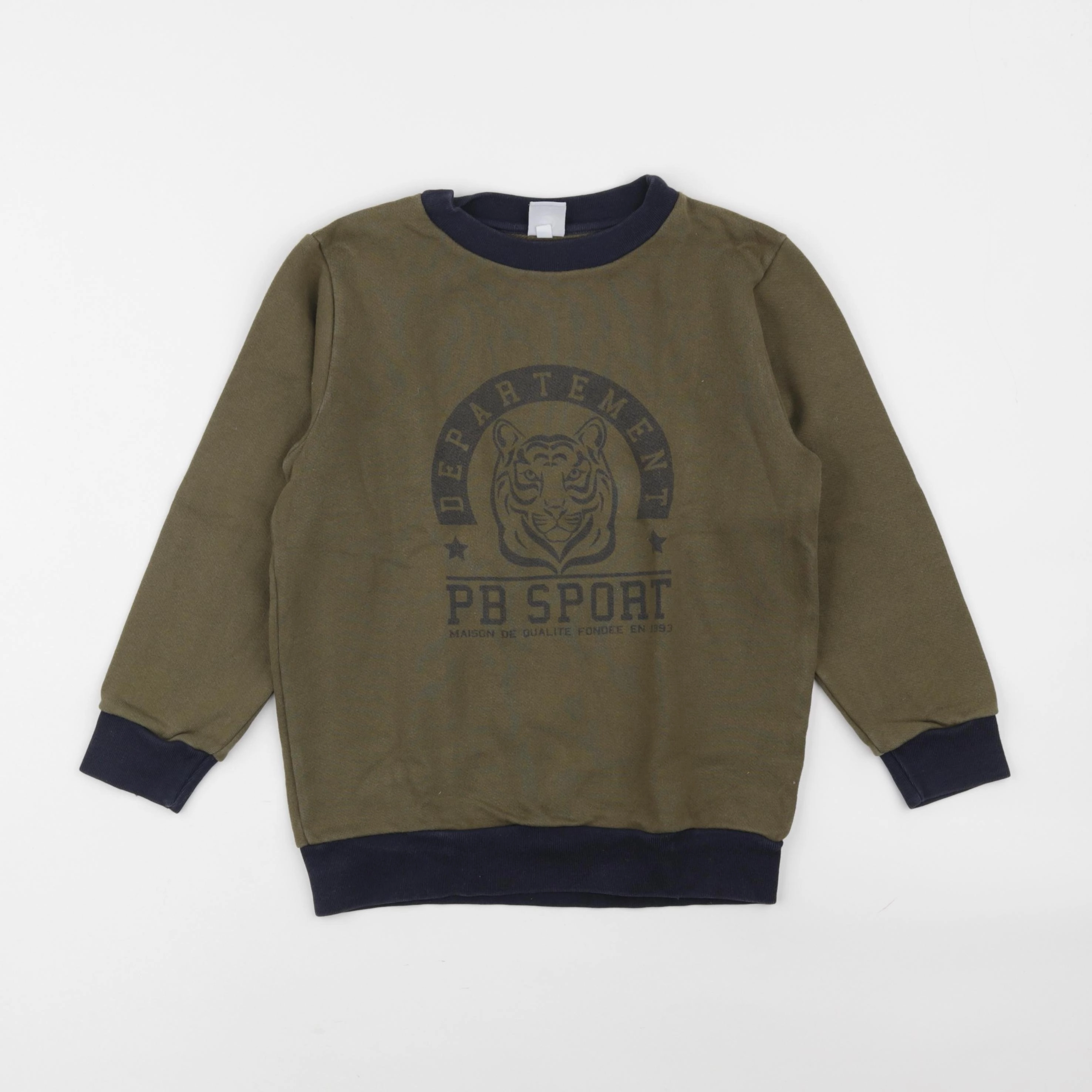 Petit Bateau - sweat vert - 8 ans