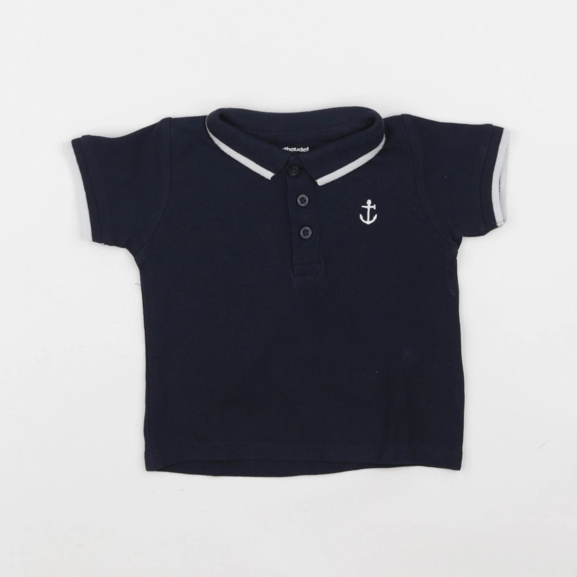 Vertbaudet - polo bleu - 9 mois