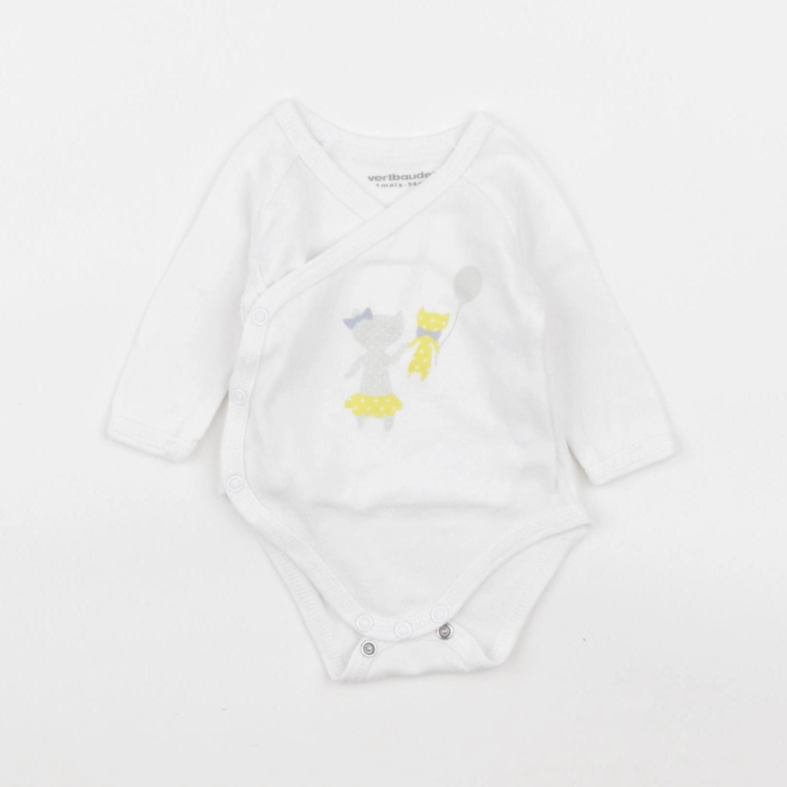Vertbaudet - body blanc - 1 mois