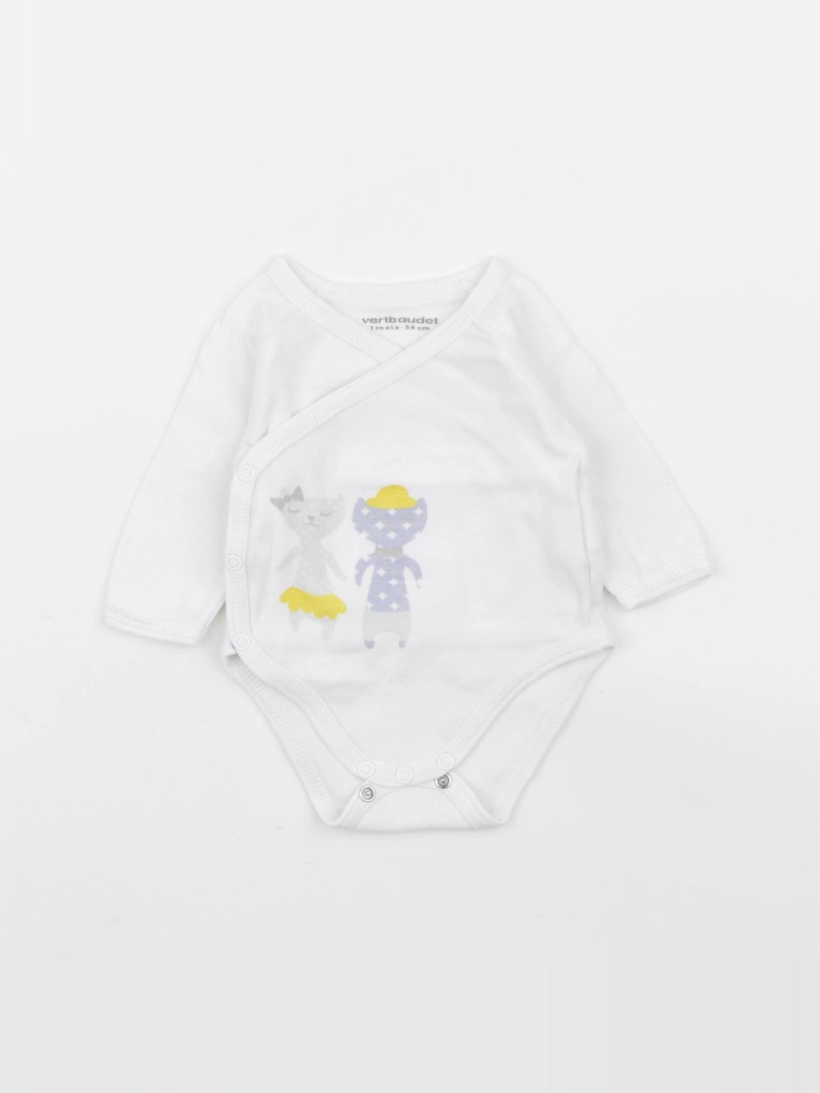 Vertbaudet - body blanc - 1 mois