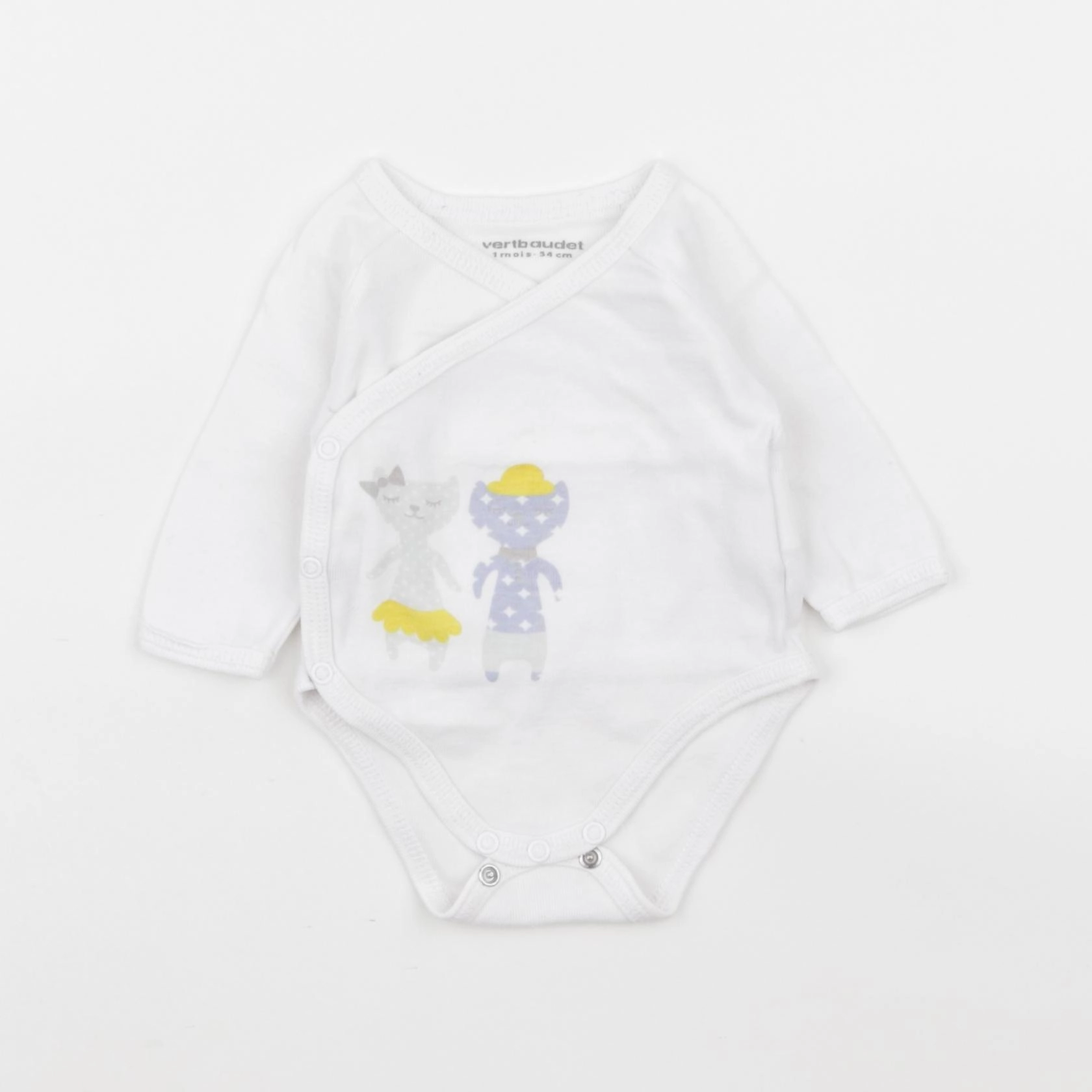 Vertbaudet - body blanc - 1 mois