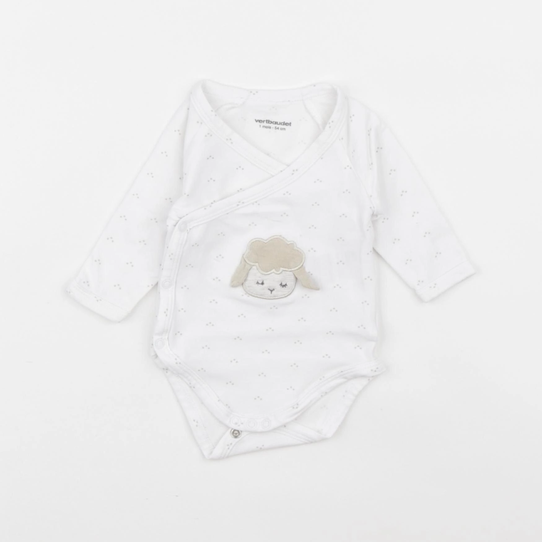 Vertbaudet - body blanc - 1 mois