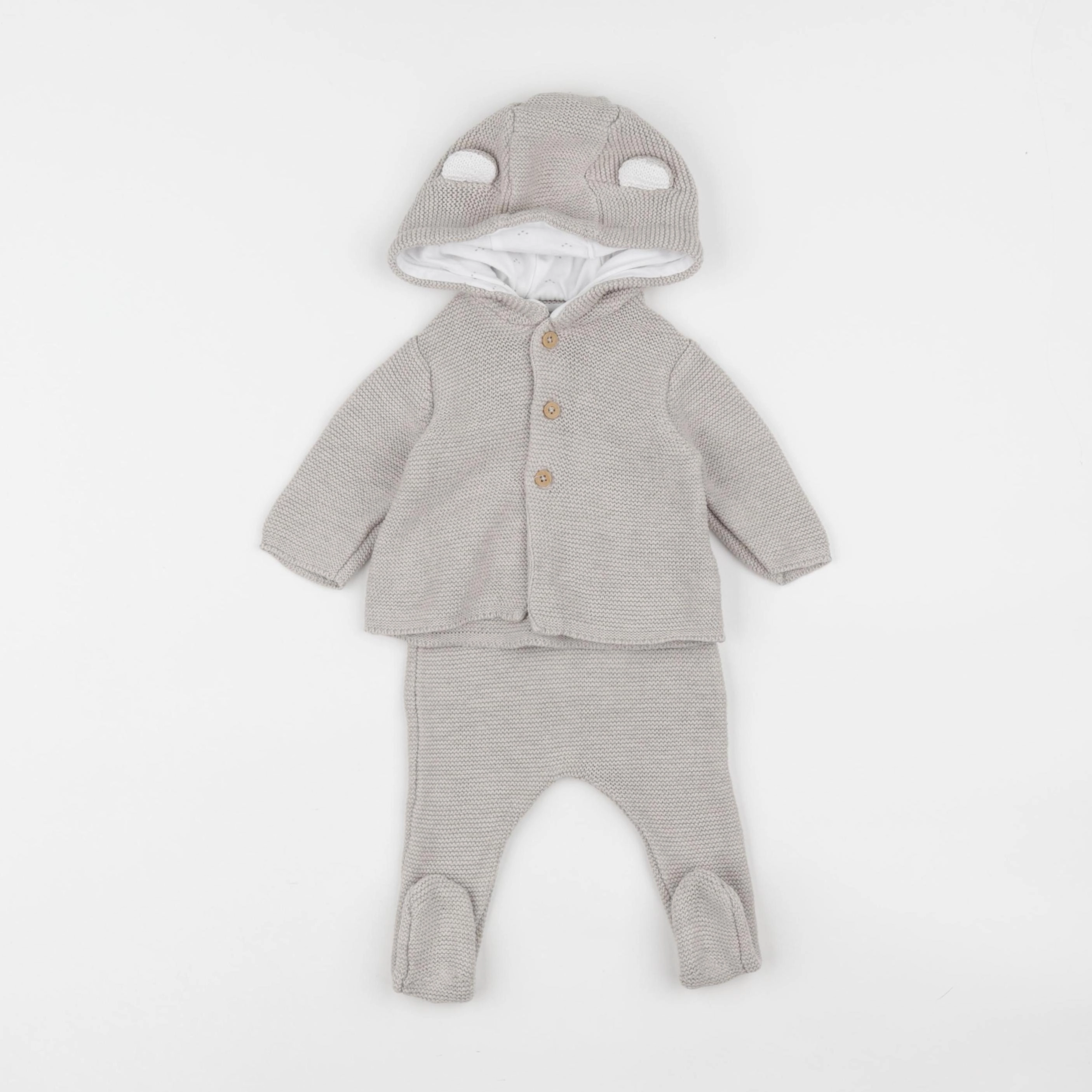 Vertbaudet - ensemble beige - 1 mois