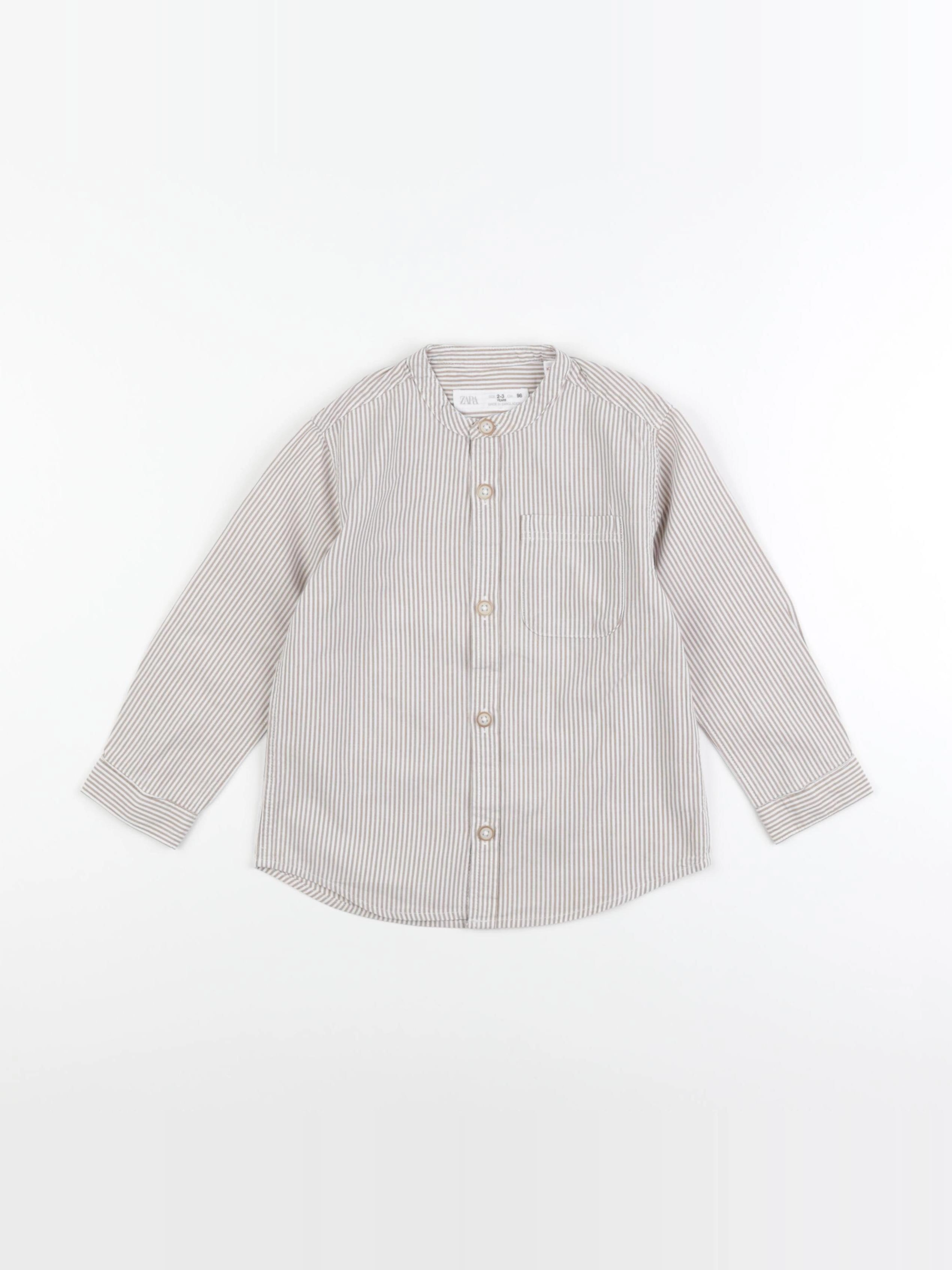 Zara - chemise marron - 2/3 ans