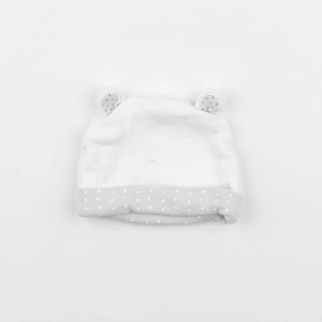 Sauthon - bonnet de naissance blanc, gris - 0 mois
