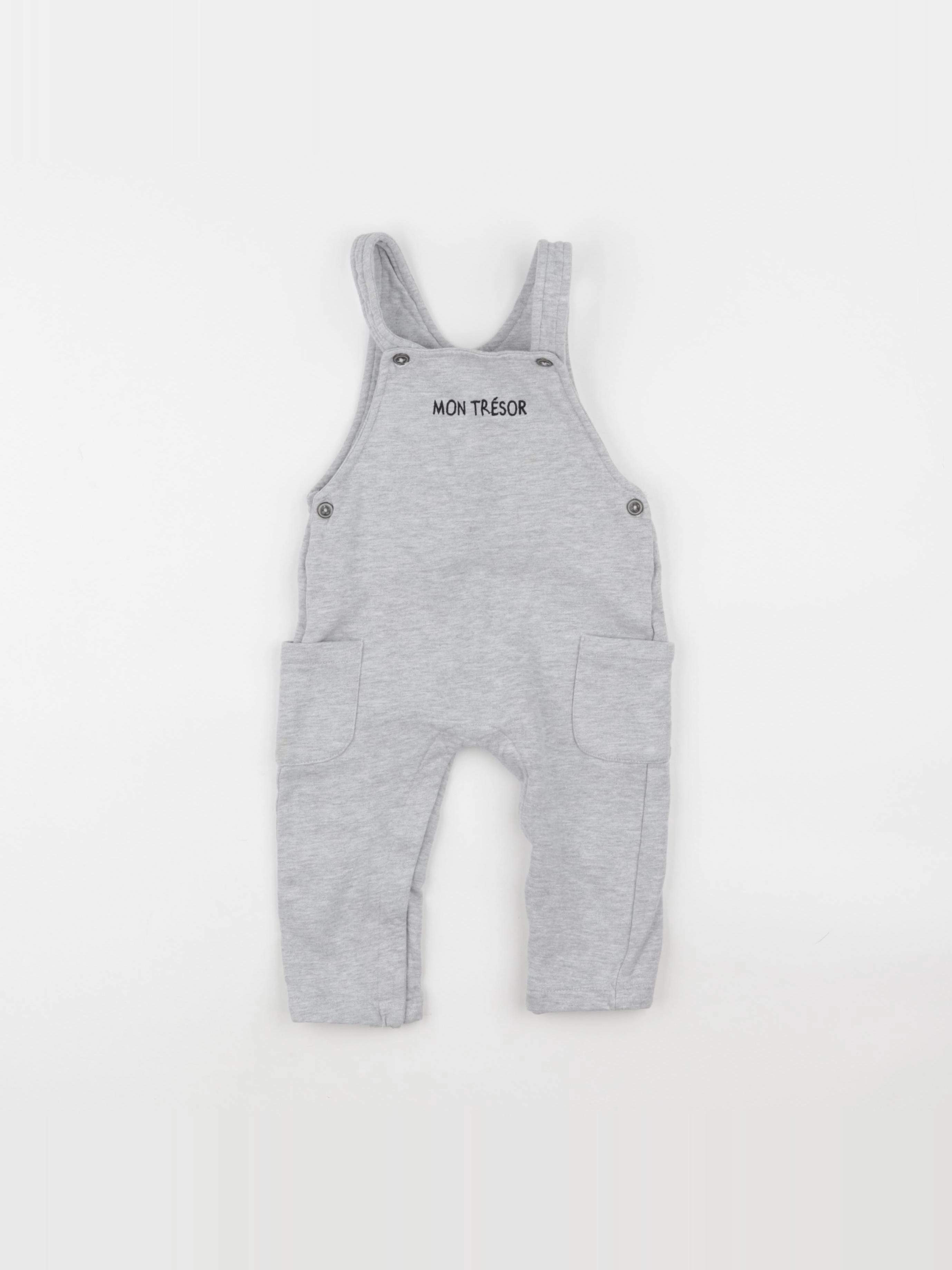 Vertbaudet - salopette gris - 18 mois