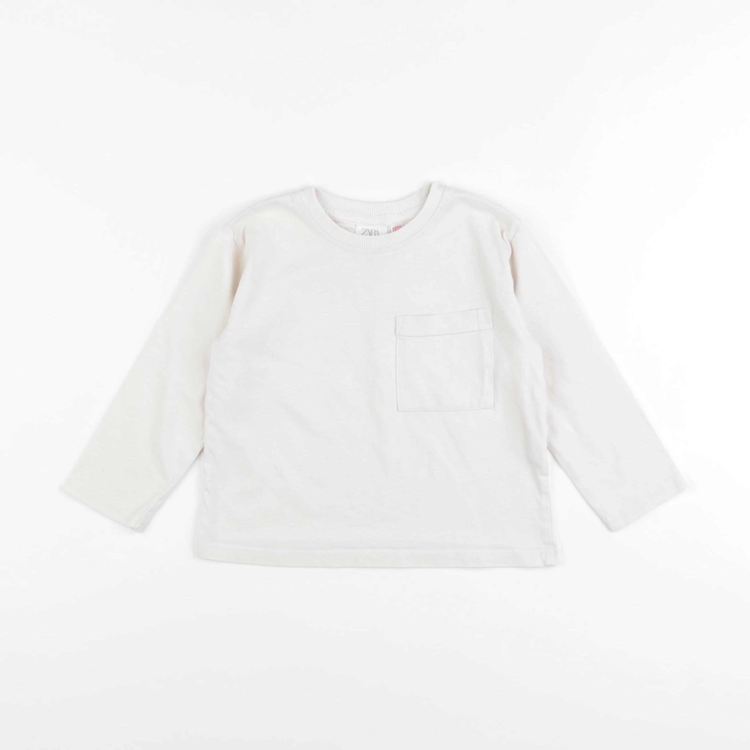 Zara - tee-shirt beige - 2/3 ans