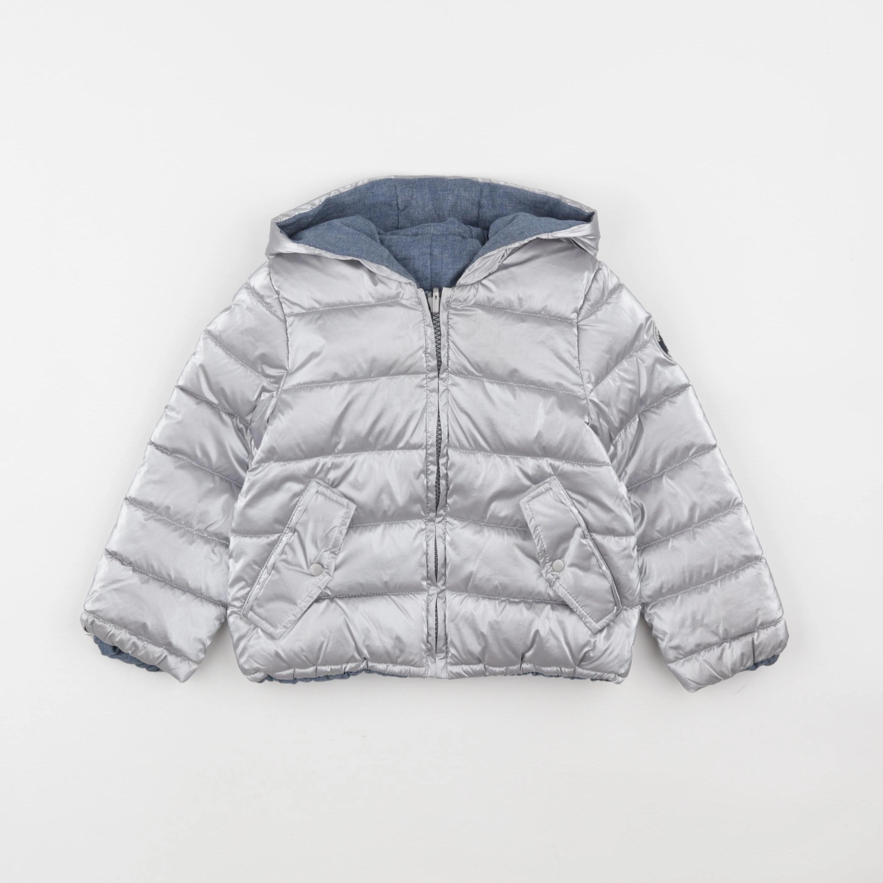 IKKS - doudoune réversible argent - 3 ans