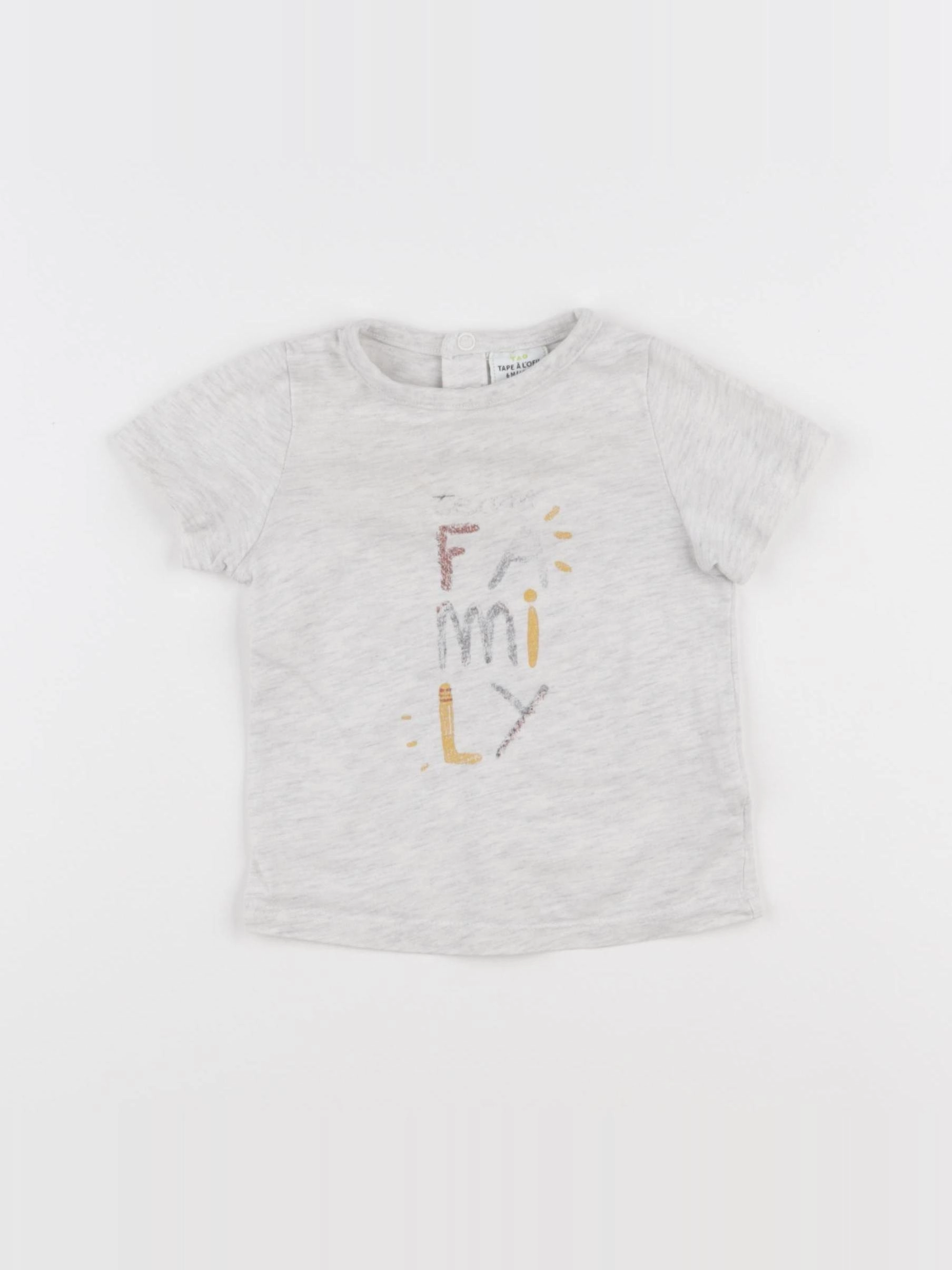 Tape à l'oeil - tee-shirt gris - 6 mois