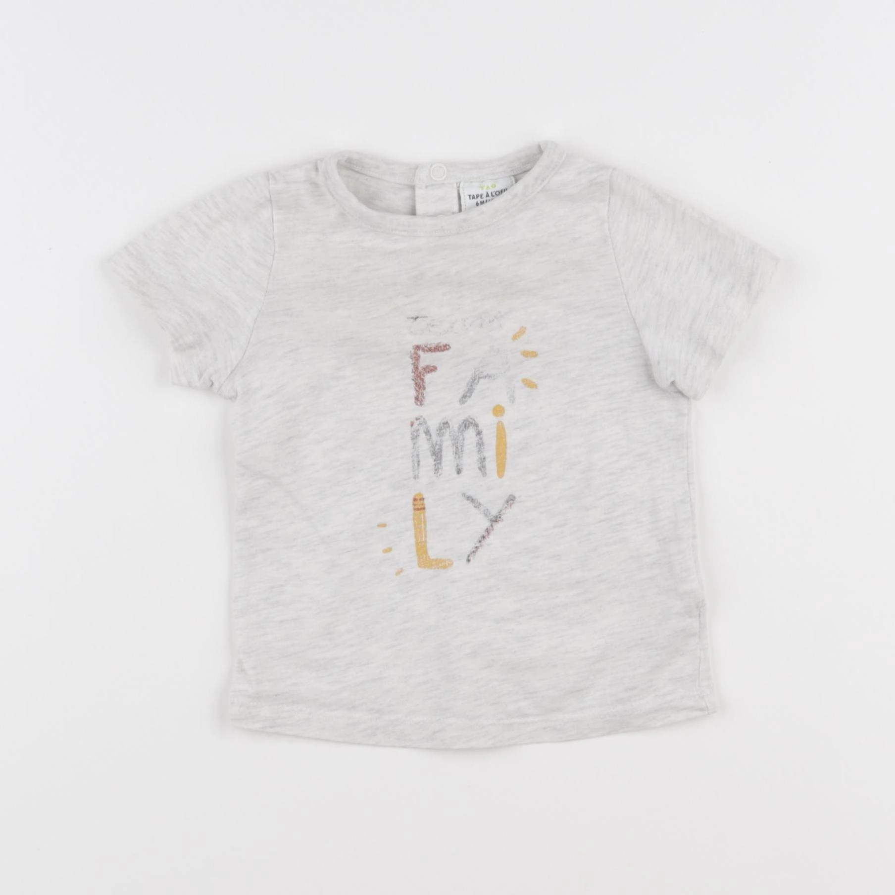 Tape à l'oeil - tee-shirt gris - 6 mois