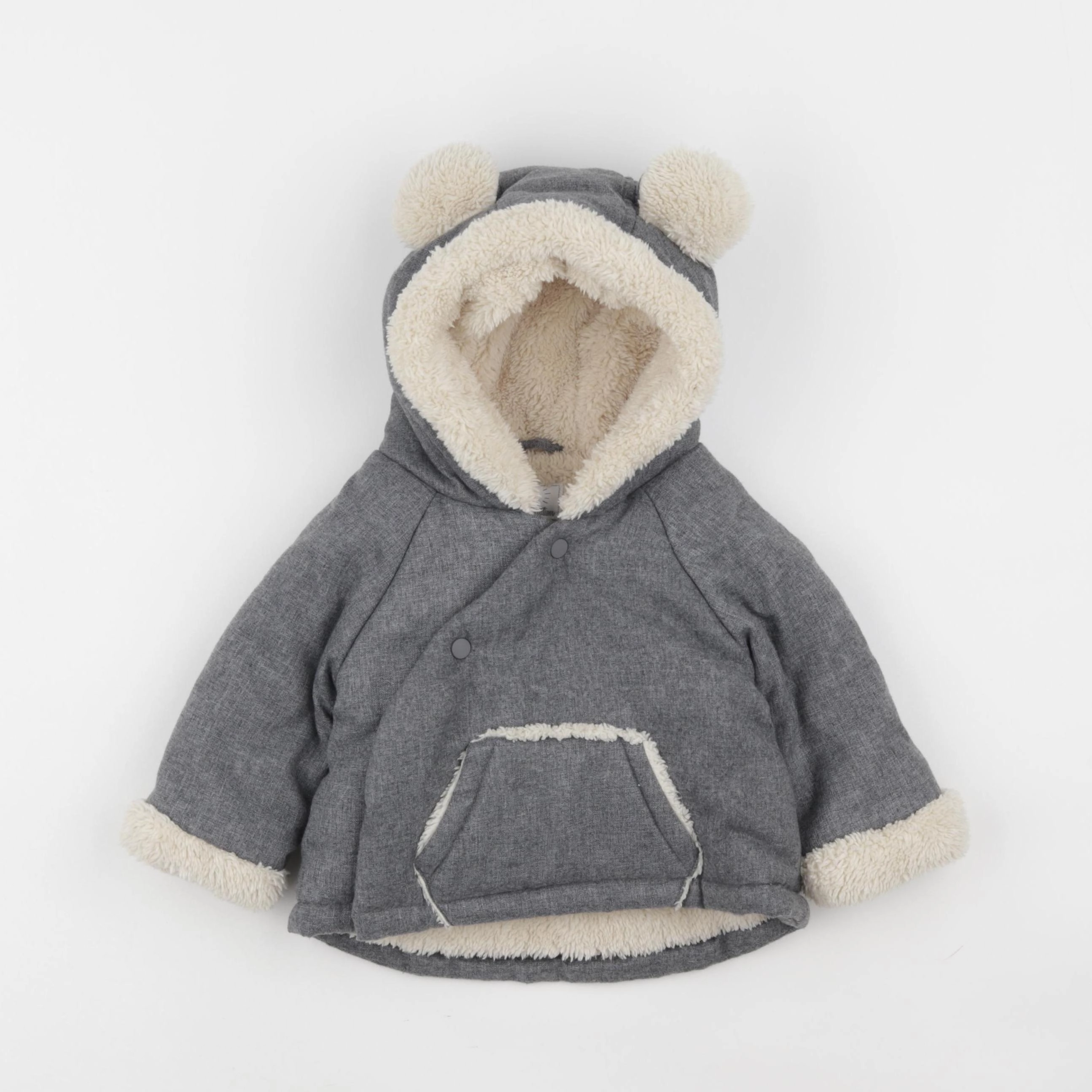 Vertbaudet - veste doublé gris - 6 mois