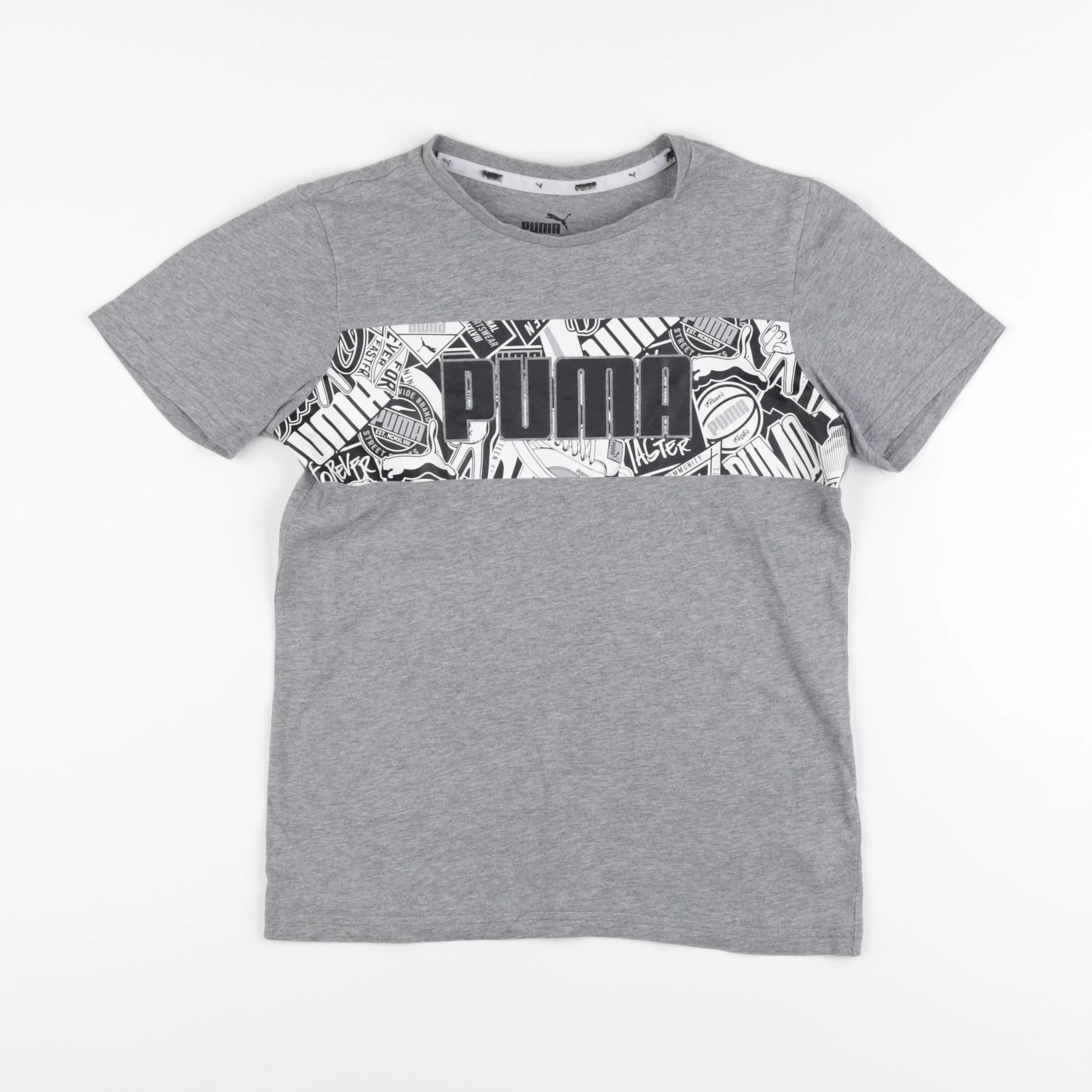 Puma - tee-shirt gris - 11/12 ans