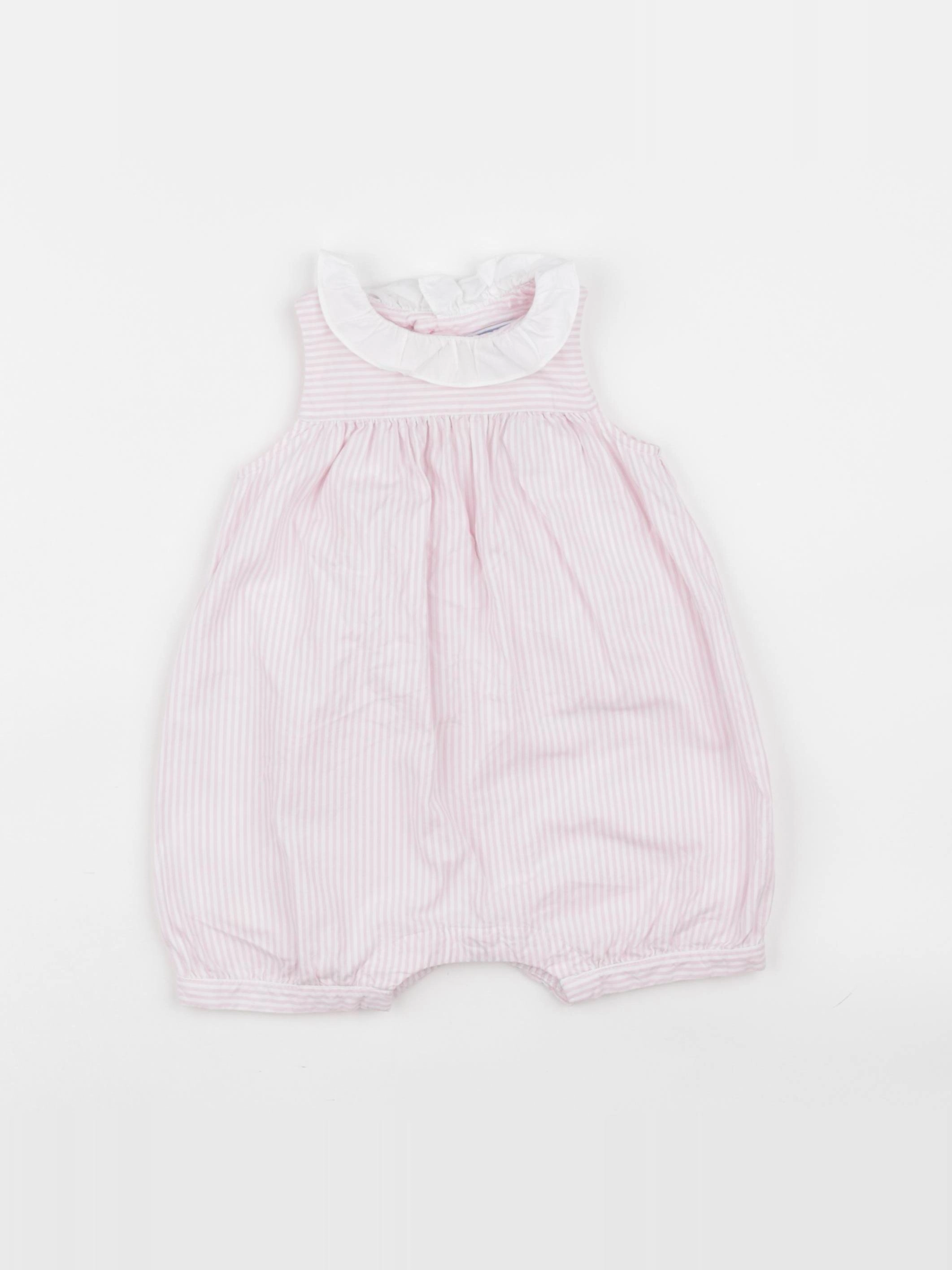 Jacadi - combinaison rose, blanc - 6 mois