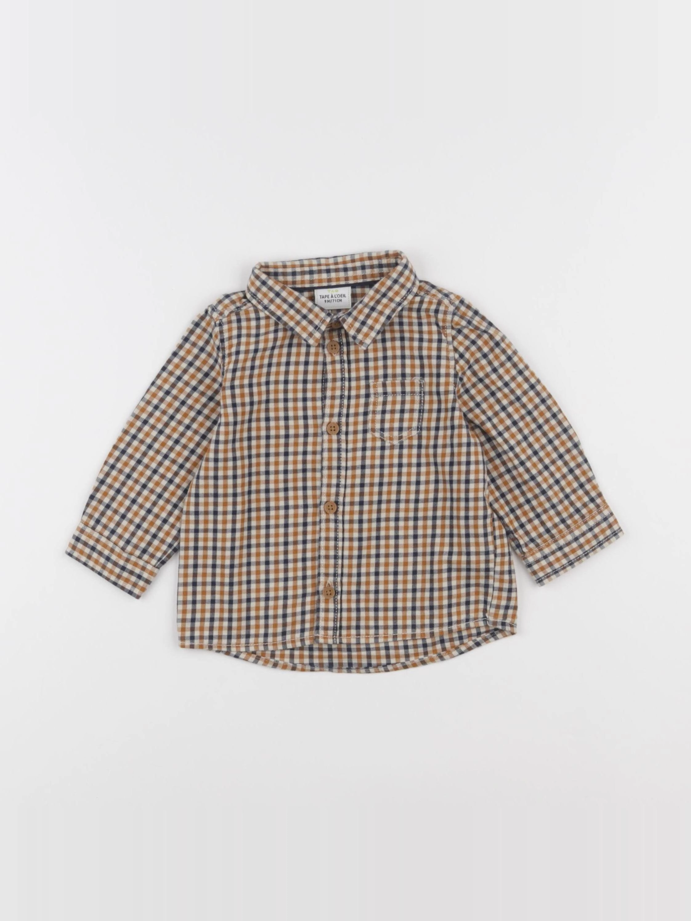 Tape à l'oeil - chemise marron - 9 mois