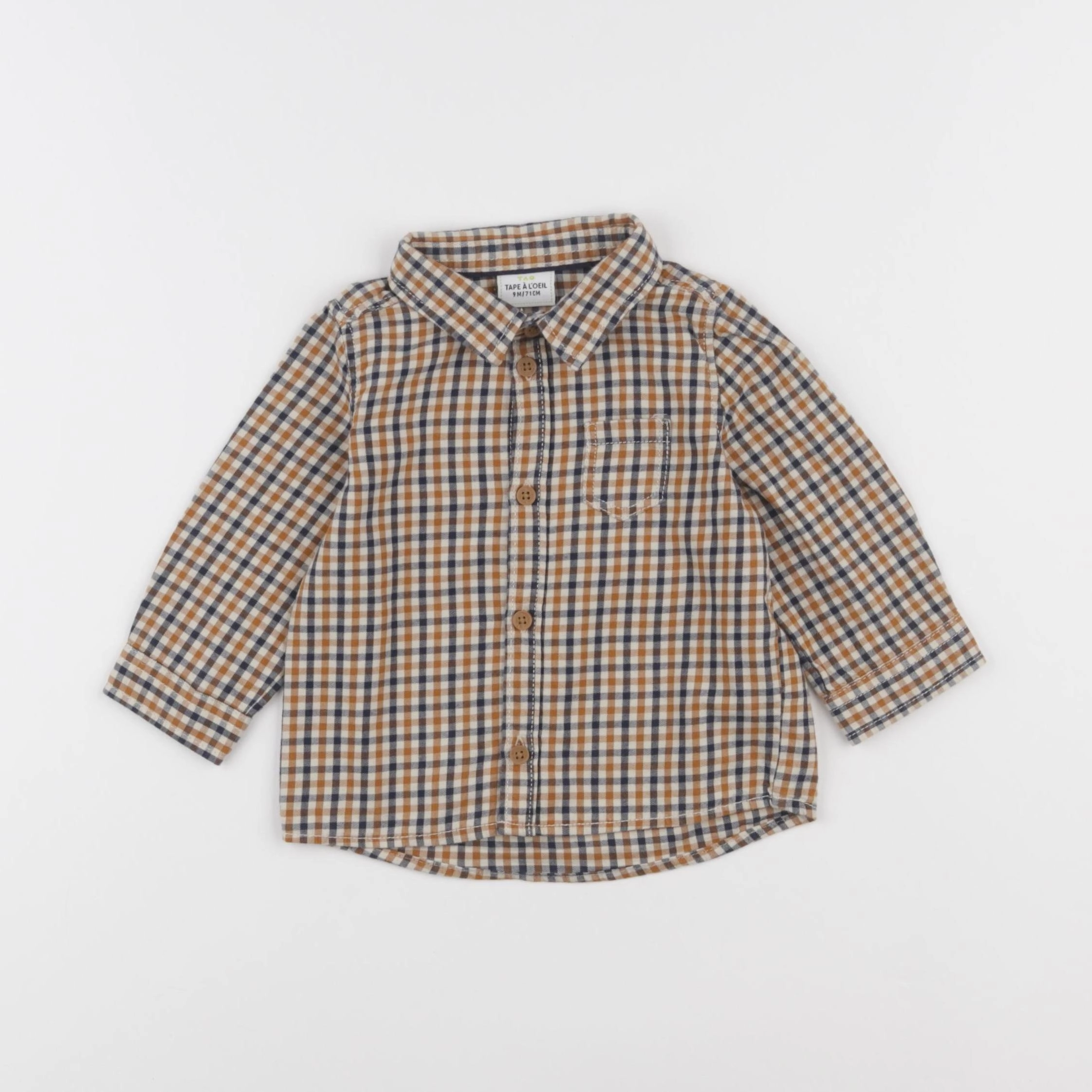 Tape à l'oeil - chemise marron - 9 mois