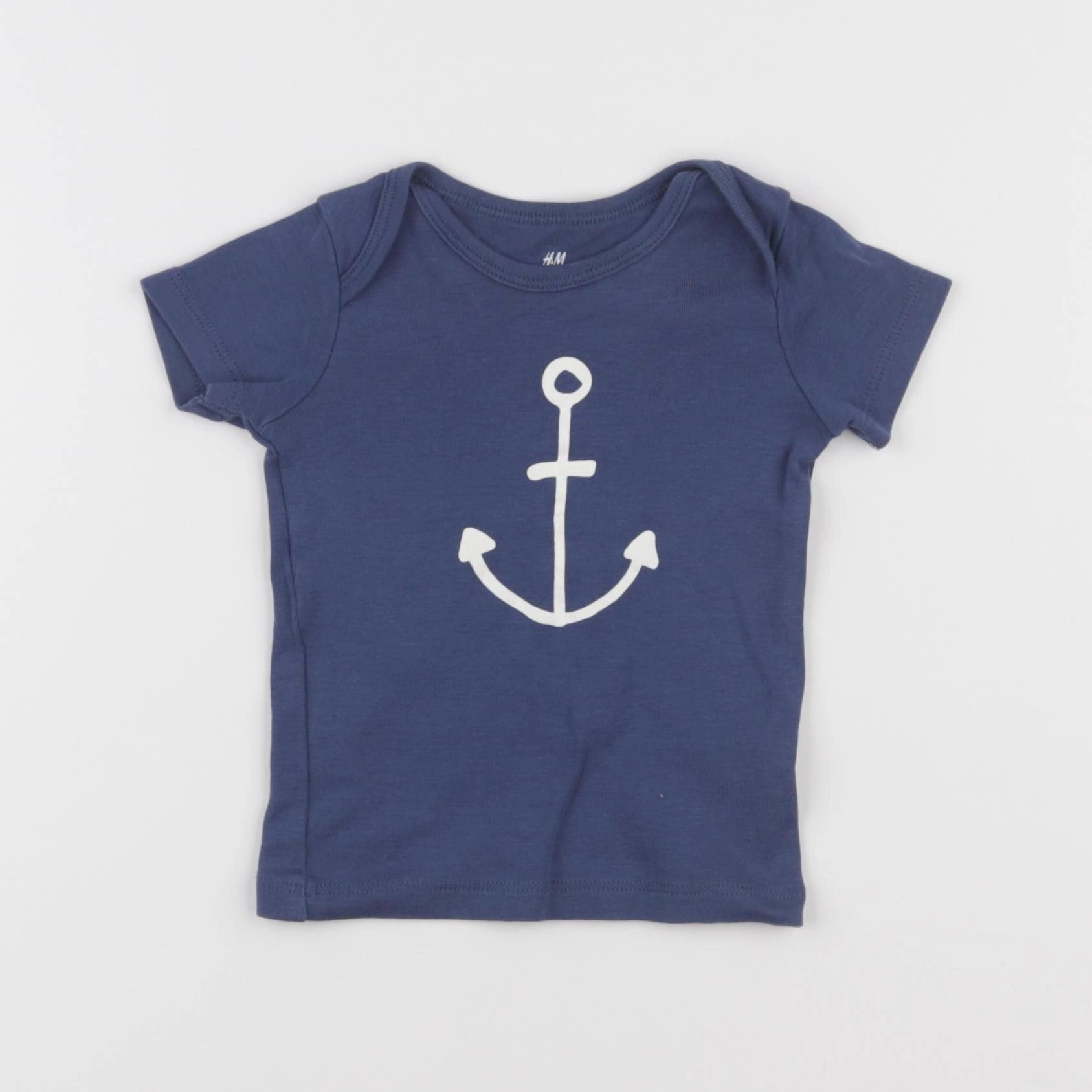 H&M - maillot de corps bleu - 6/9 mois