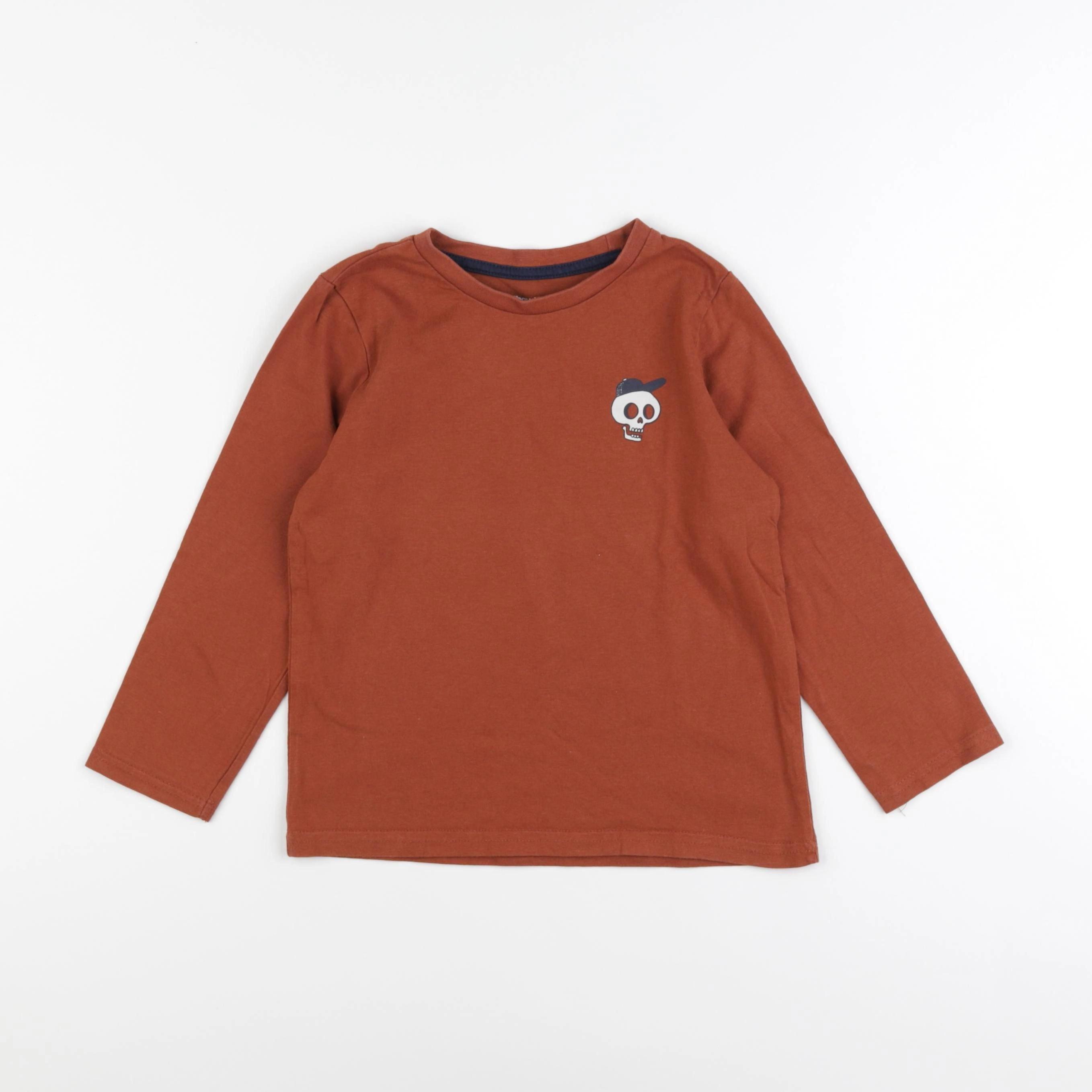 Vertbaudet - tee-shirt marron - 6 ans