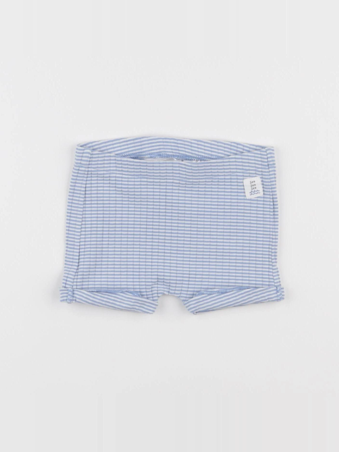 H&M - short bleu - 6/9 mois