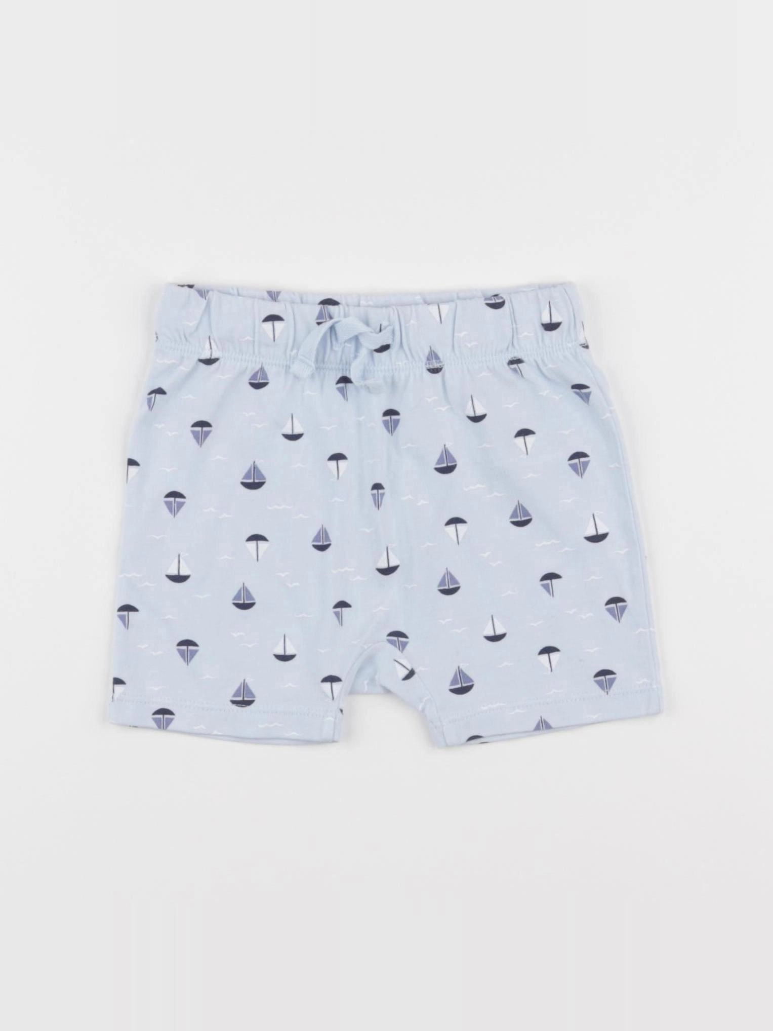 H&M - short bleu - 6/9 mois