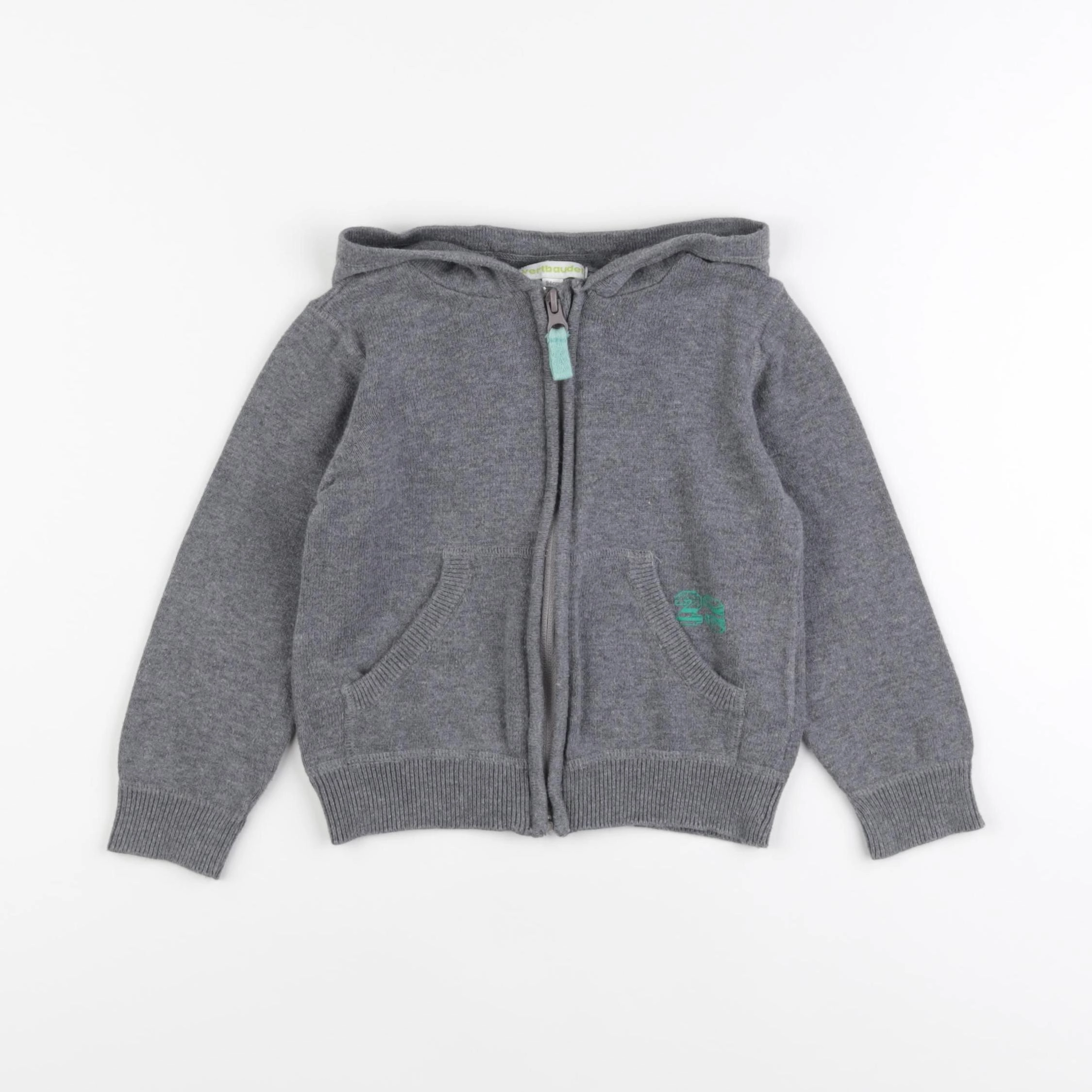 Vertbaudet - gilet gris - 3 ans