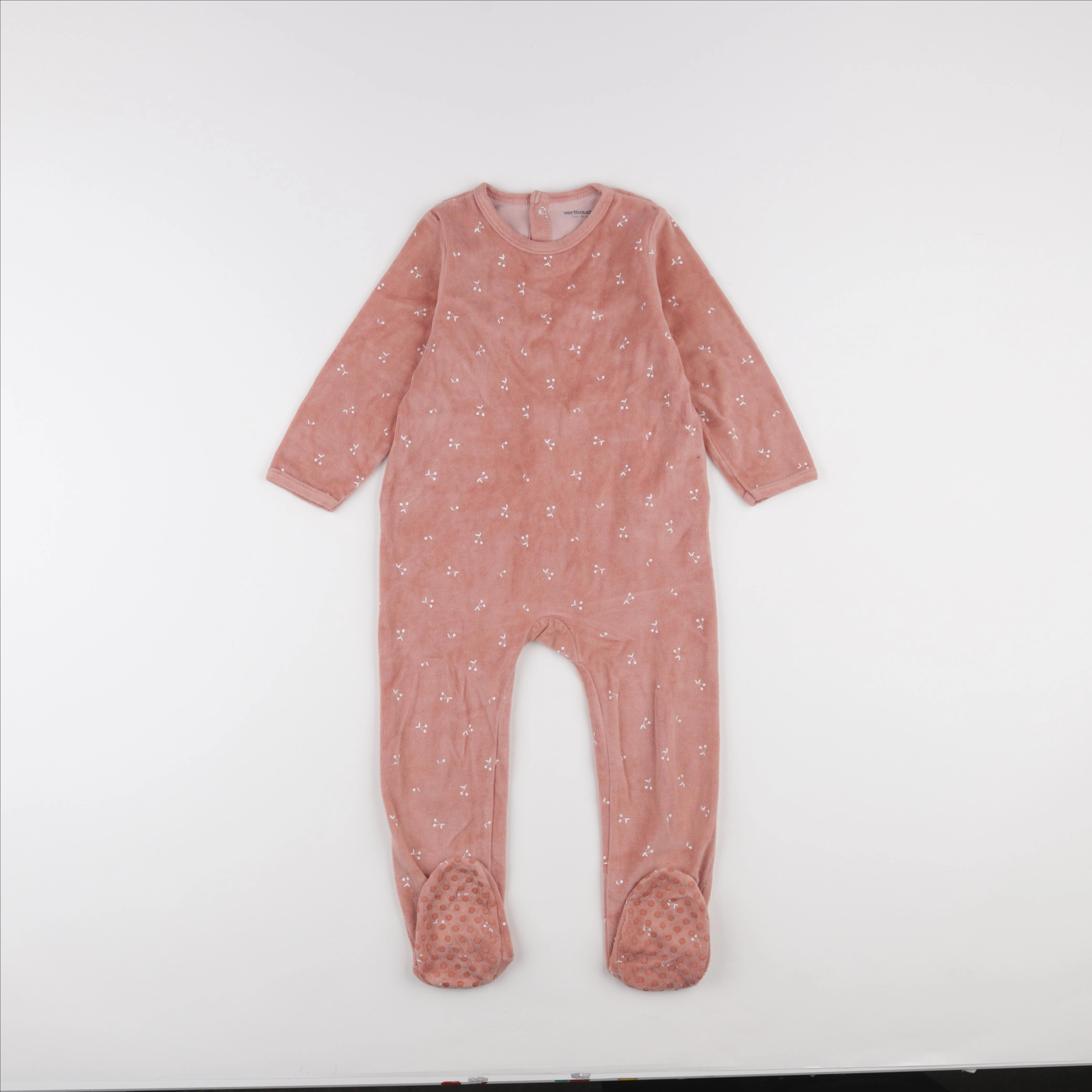 Vertbaudet - pyjama velours rose - 3 ans