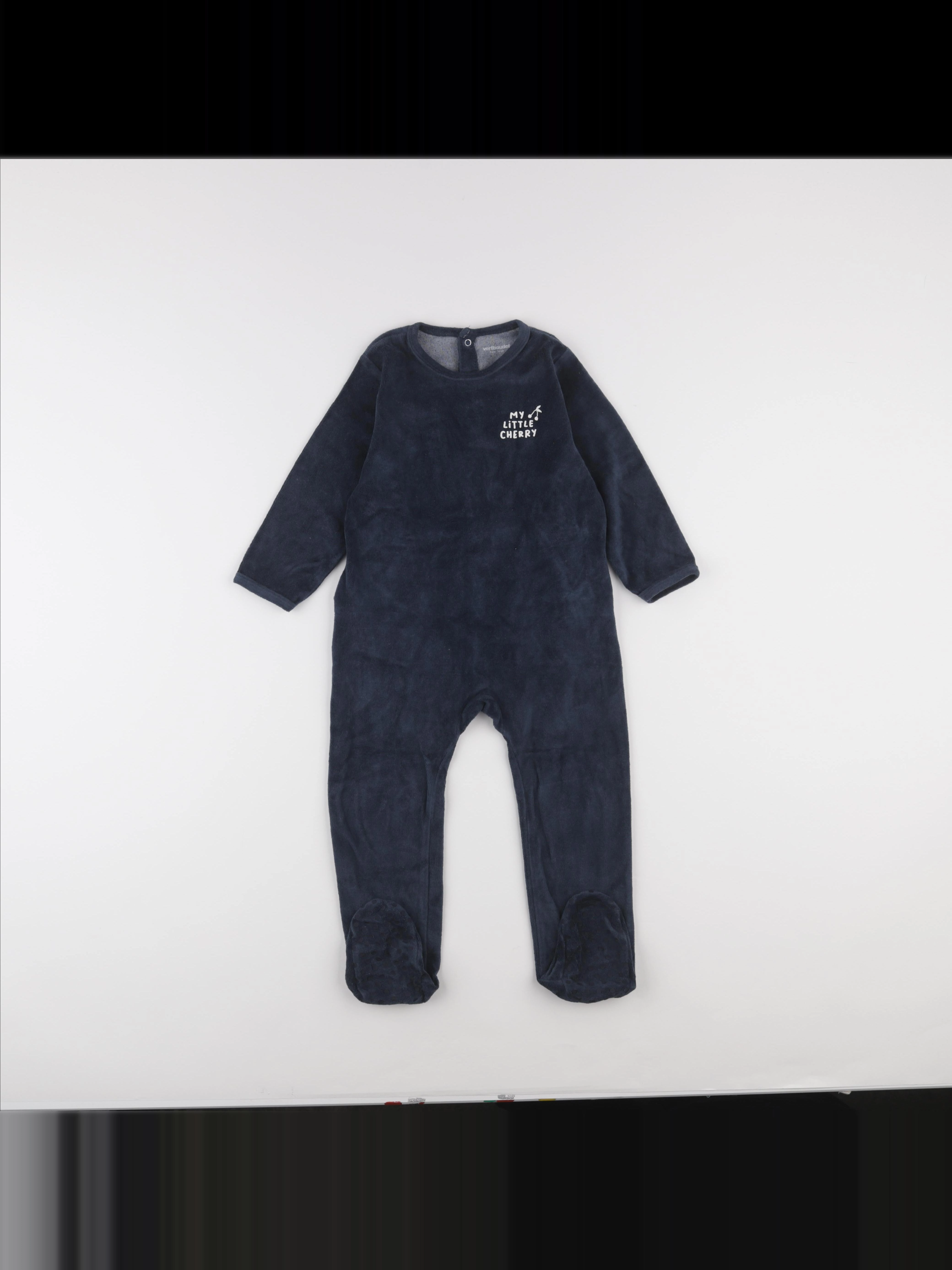 Vertbaudet - pyjama velours bleu - 3 ans