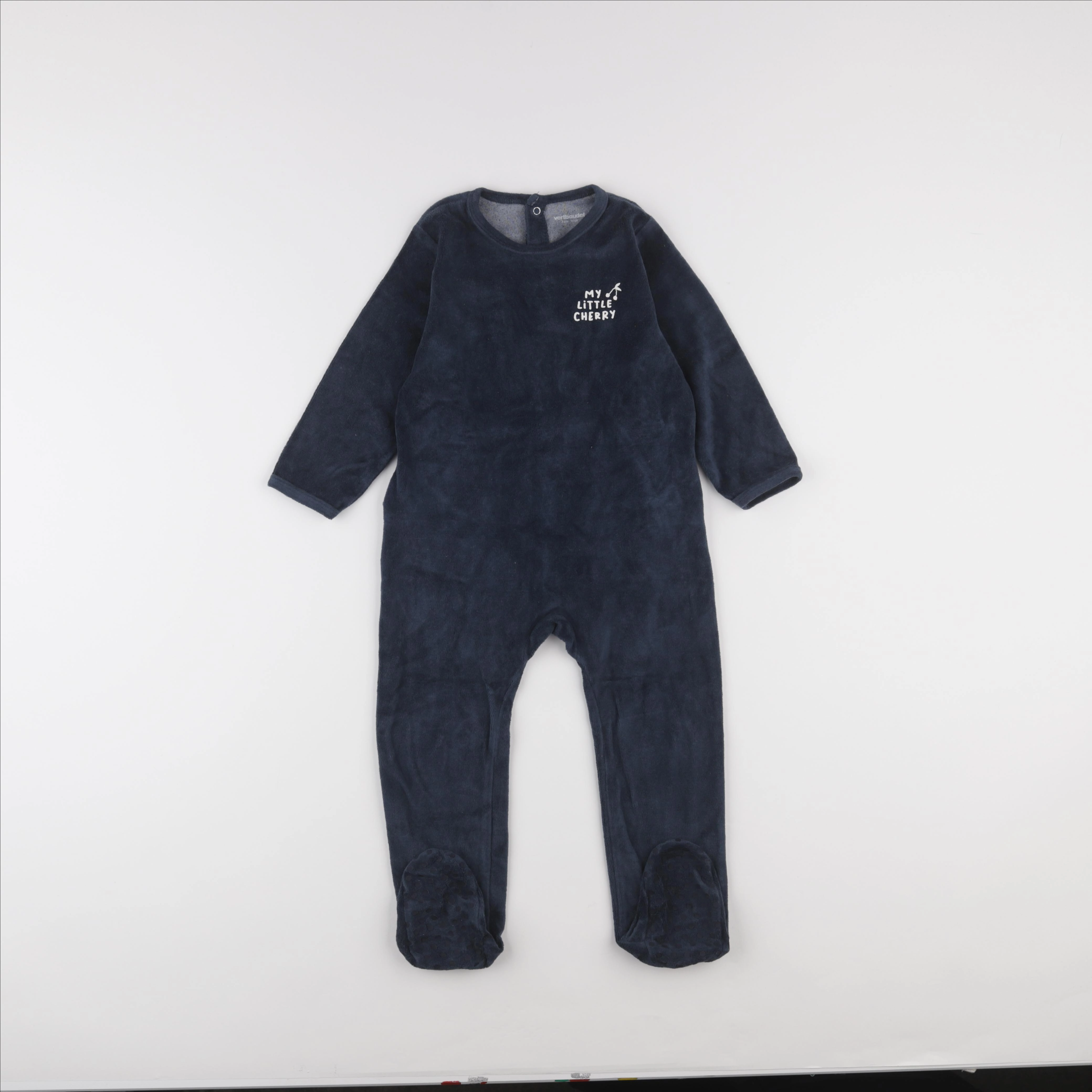 Vertbaudet - pyjama velours bleu - 3 ans