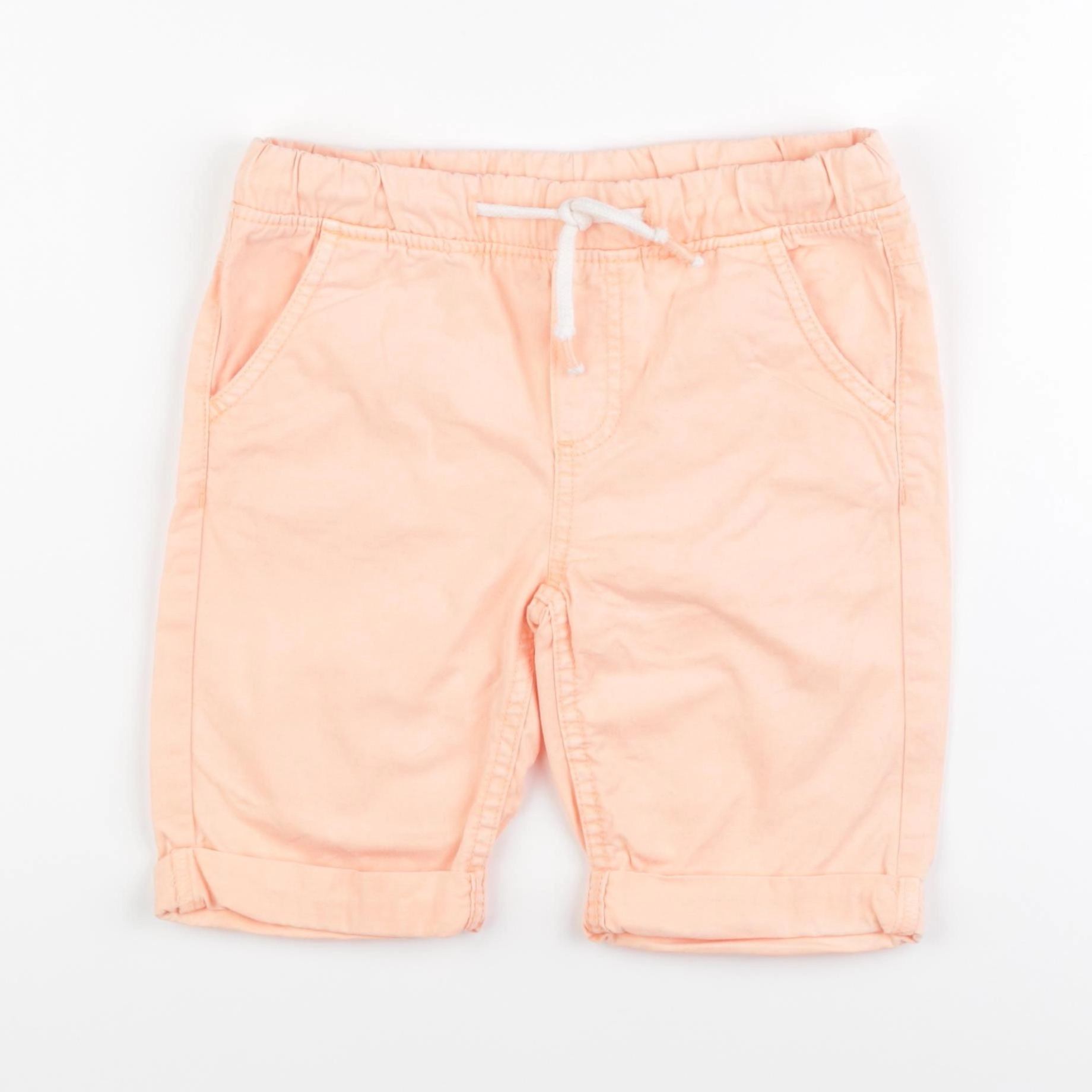 Vertbaudet - short orange fluo - 7 ans