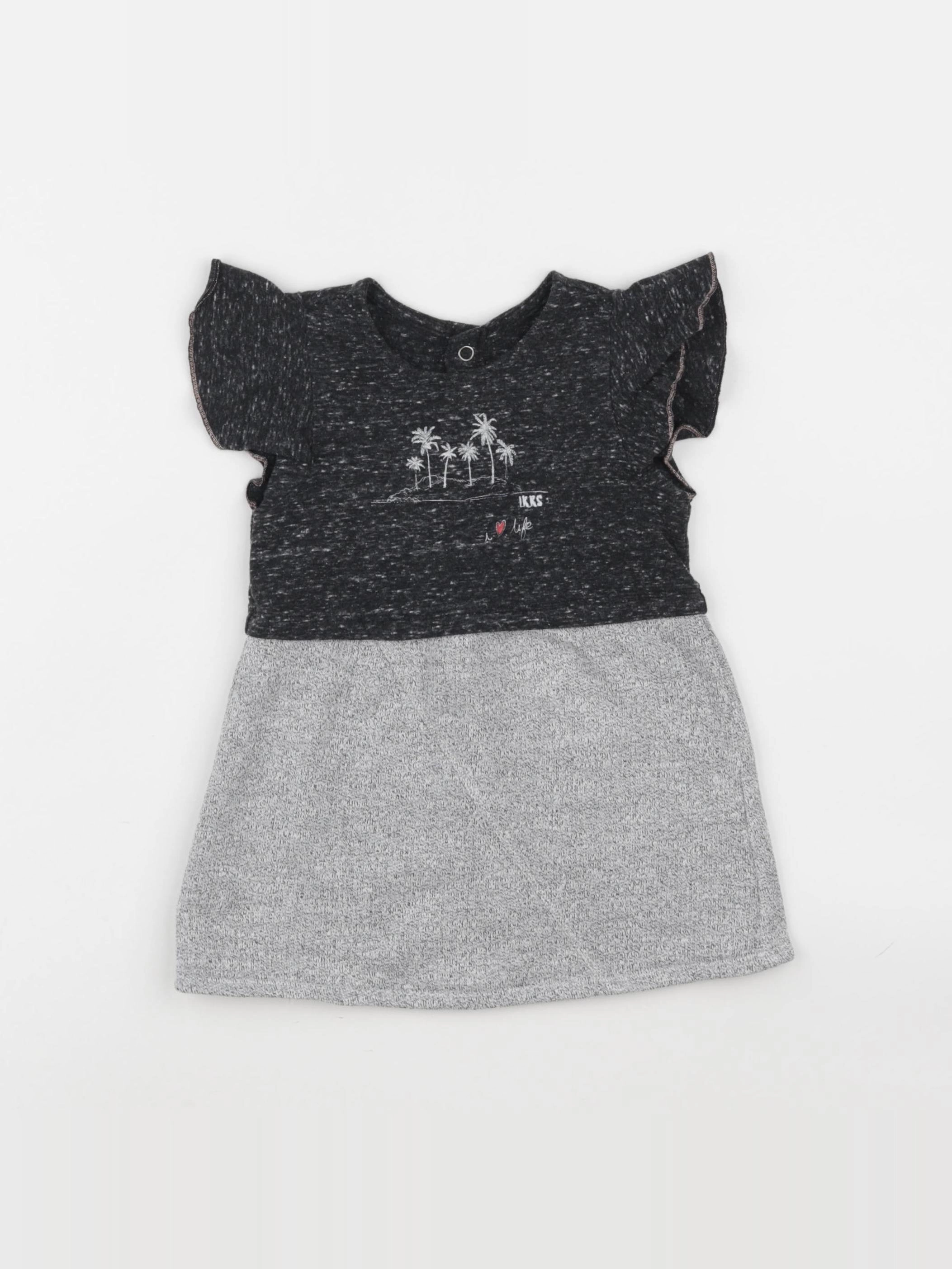 IKKS - robe gris - 12 mois