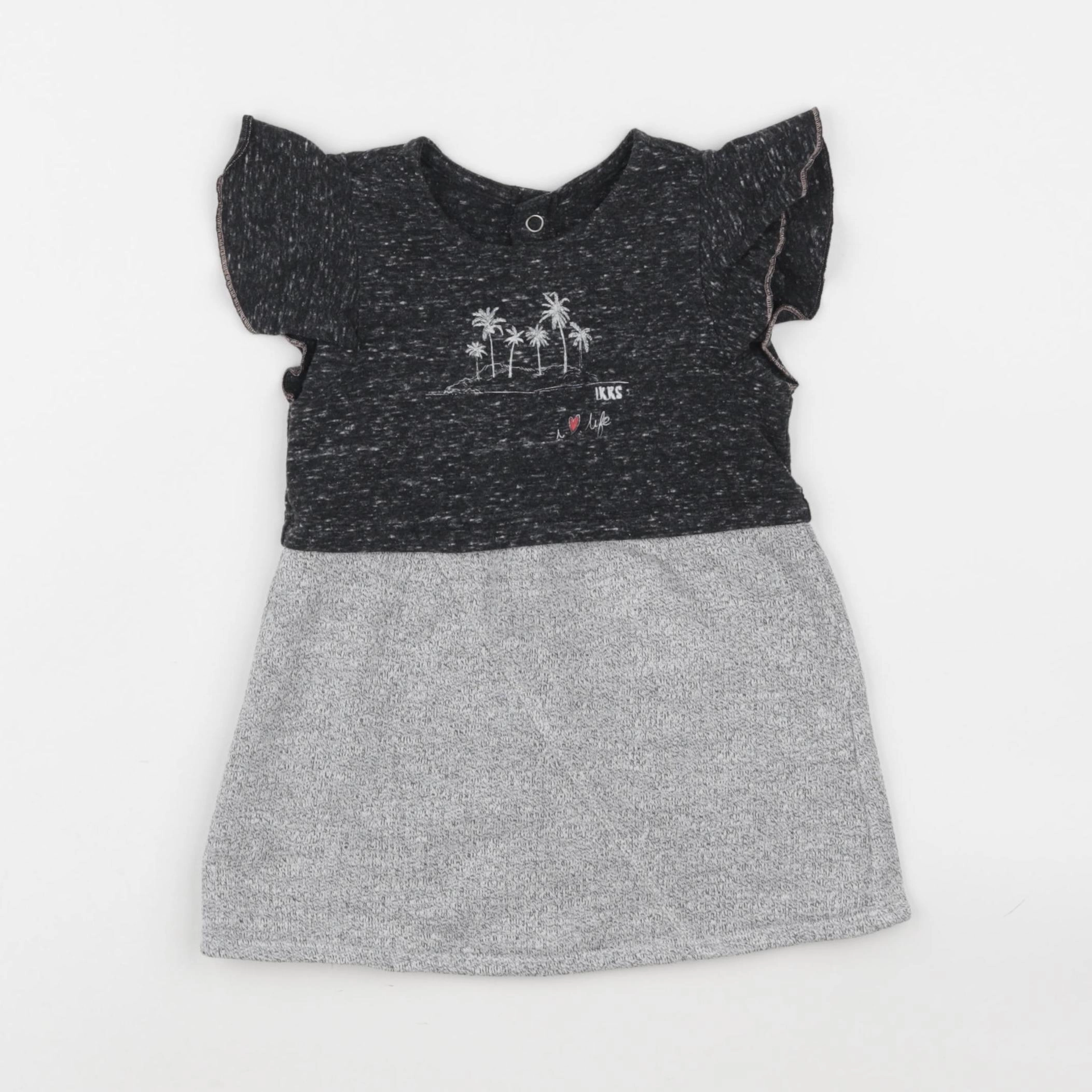 IKKS - robe gris - 12 mois