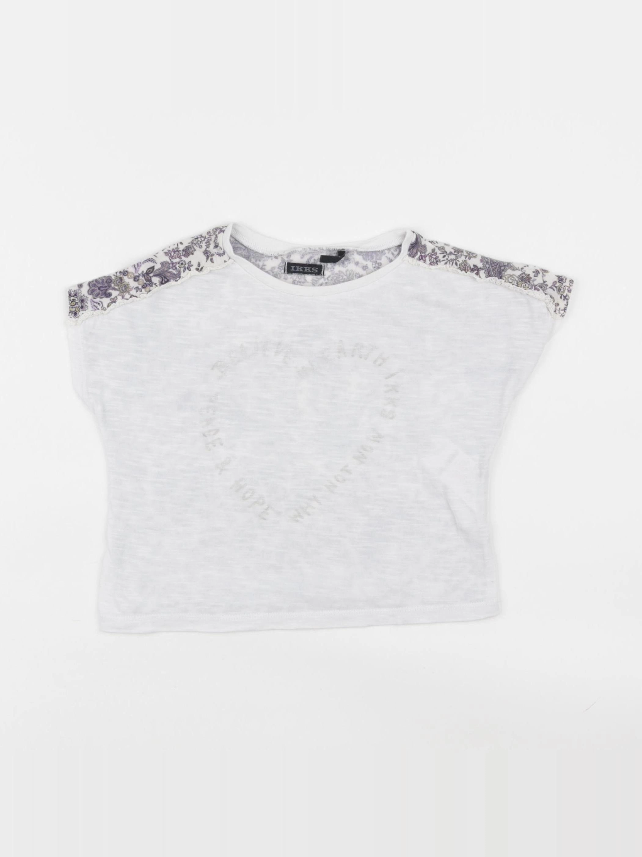 IKKS - tee-shirt blanc, violet - 3 ans