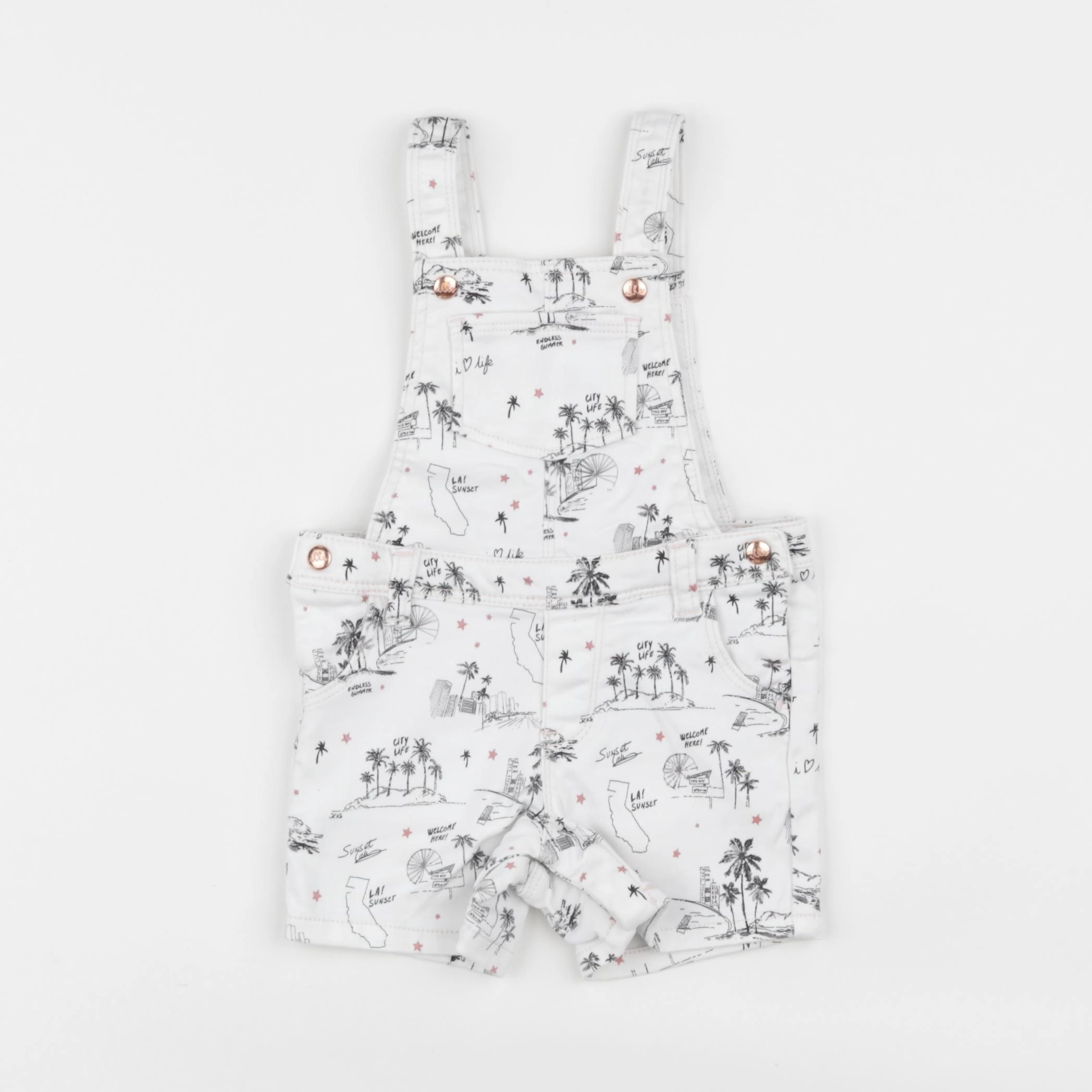 IKKS - salopette blanc, rose - 12 mois