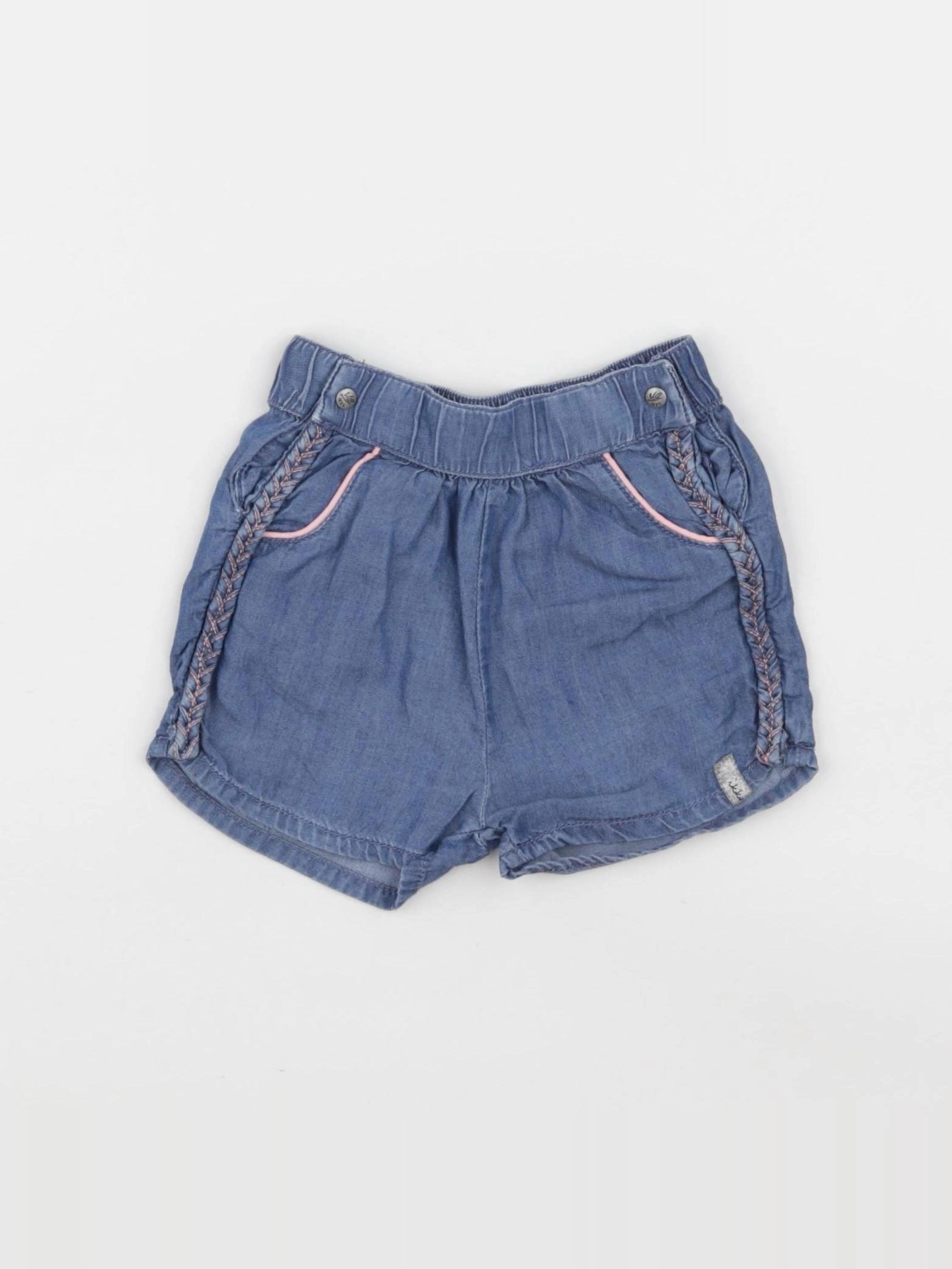IKKS - short bleu - 12 mois